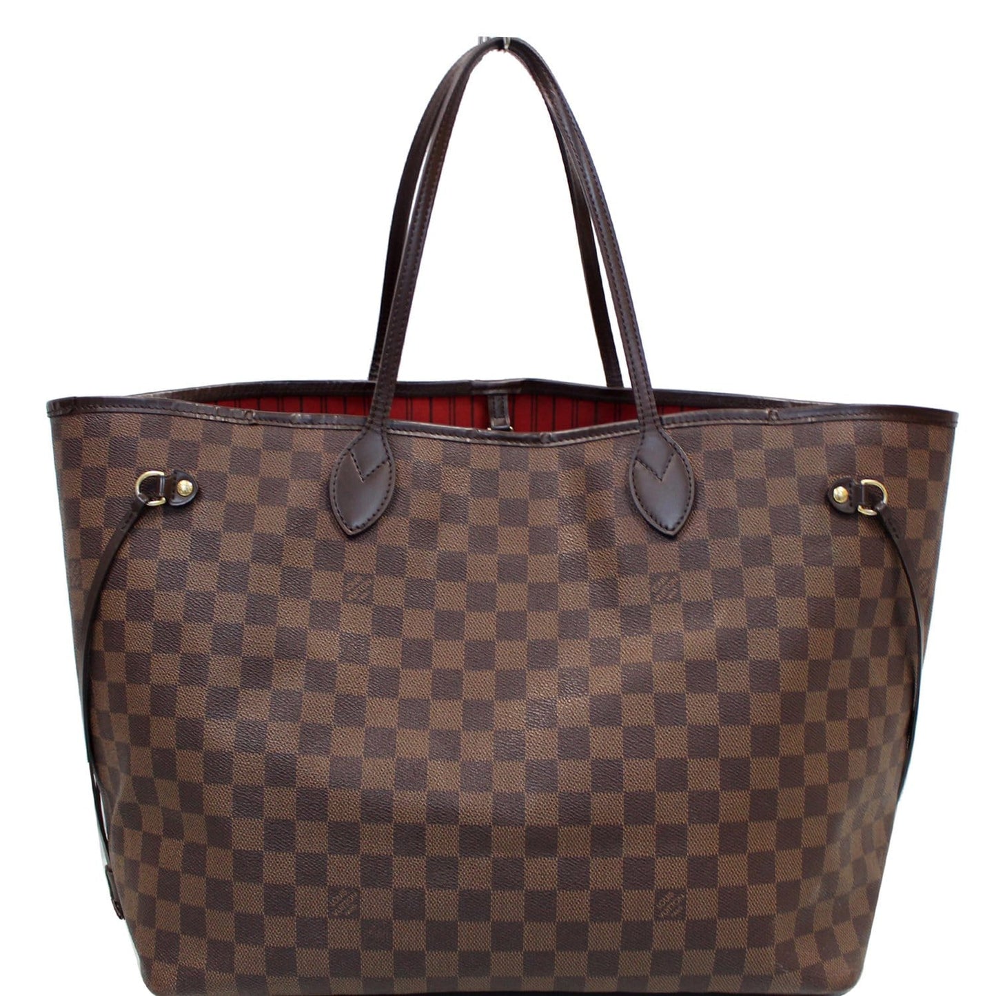 LOUIS VUITTON Neverfull GM Damier Ebene Tote Shoulder Bag Brown