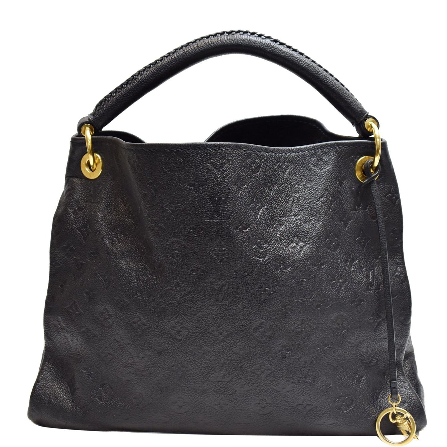 LOUIS VUITTON Artsy MM Empreinte Leather Shoulder Bag Black