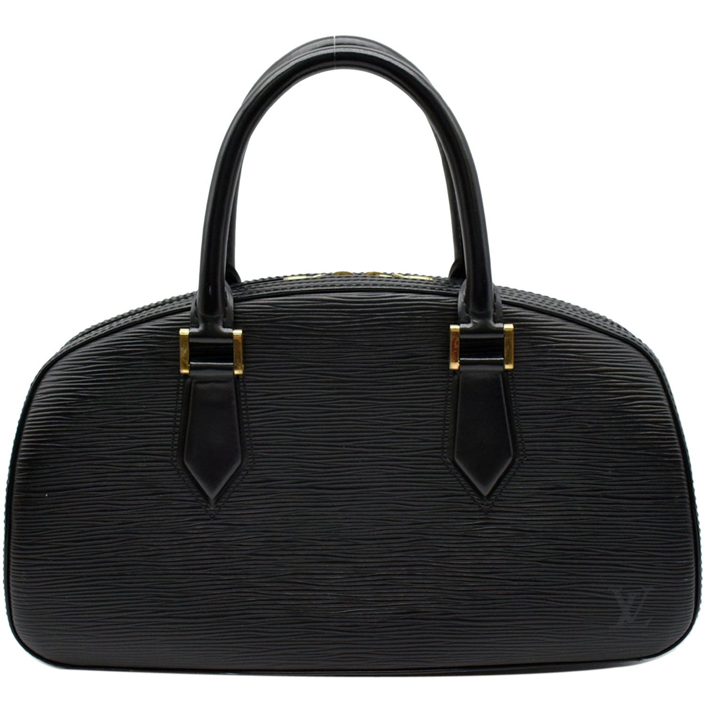 LOUIS VUITTON Jasmine Epi Leather Satchel Bag Black