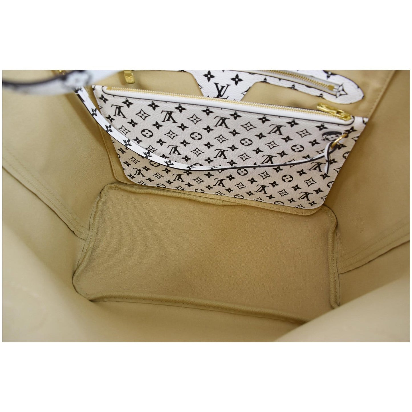 LOUIS VUITTON Giant Neverfull MM Monogram Canvas Shoulder Bag Olive - Last Call