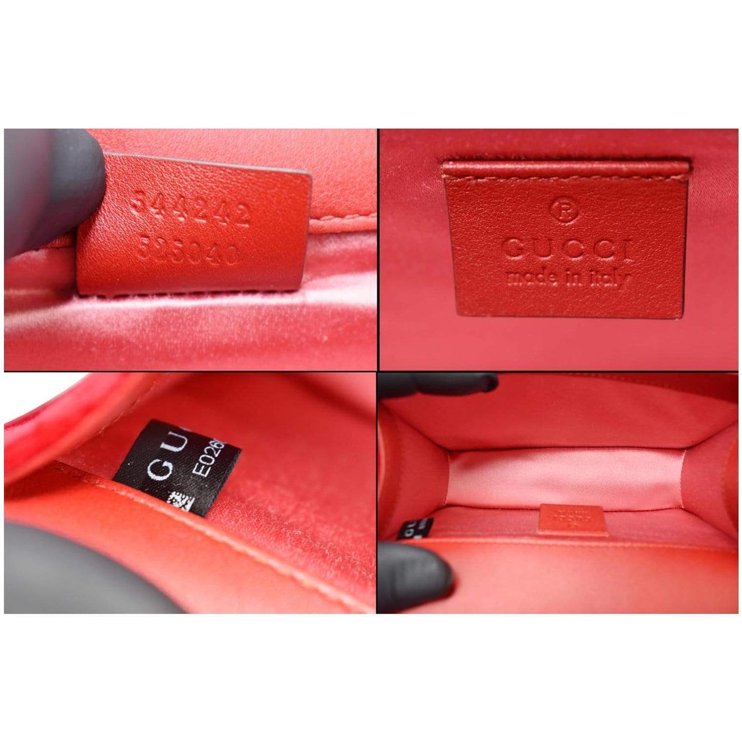 GUCCI Broadway Mini Velvet Crossbody Bag Red 544242 - Final Sale
