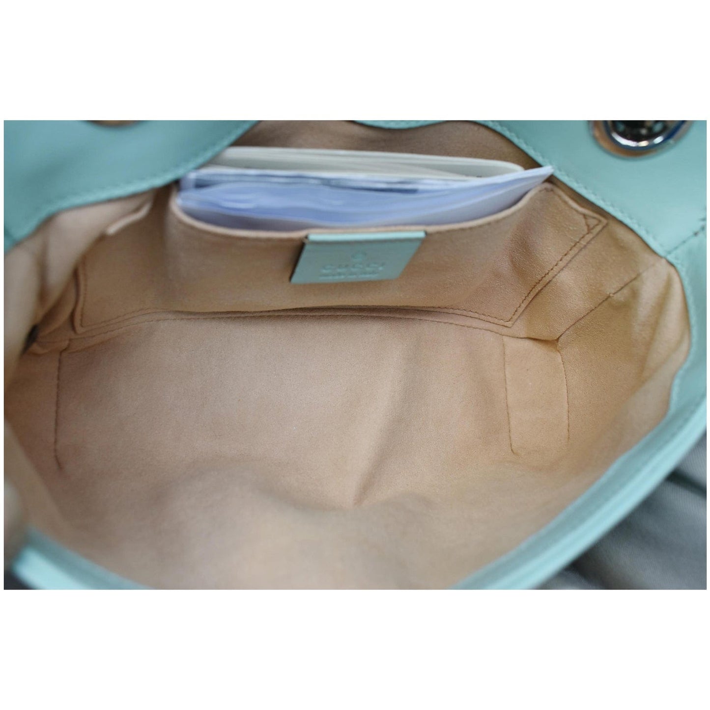 GUCCI GG Marmont Mini Matelasse Leather Crossbody Bag Bright Green 446744