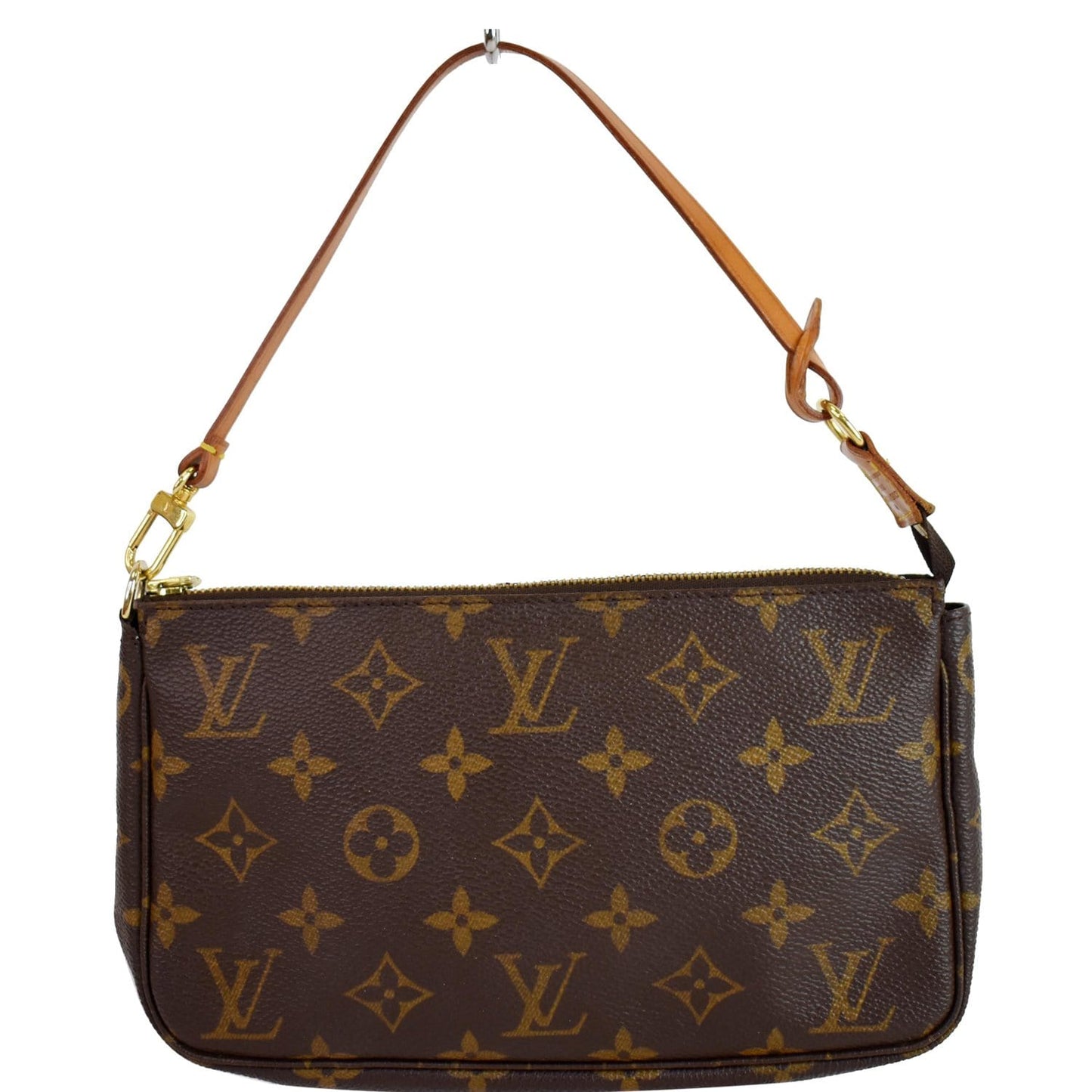 LOUIS VUITTON Pochette Monogram Canvas Accessories Pouch Brown