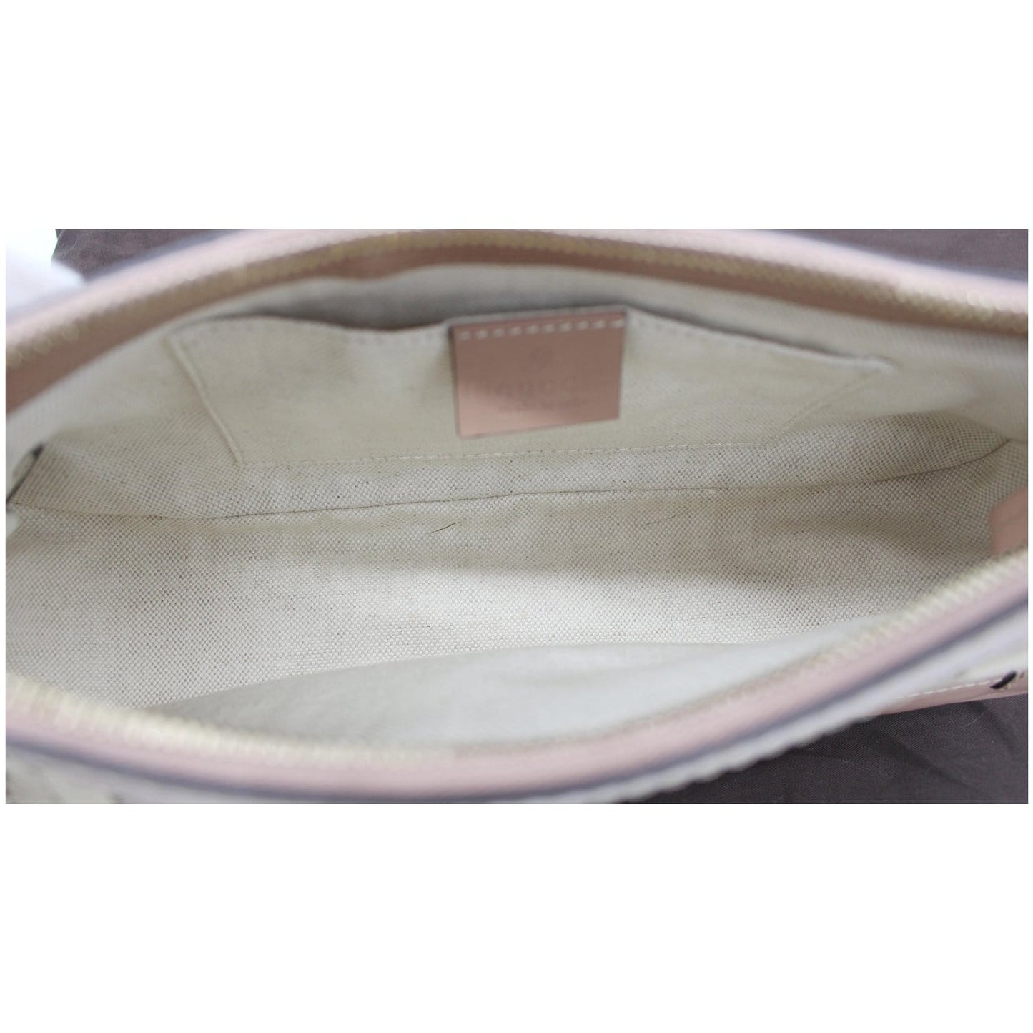 GUCCI Mayfair Small Bow GG Canvas Shoulder Bag Rose Beige 269893