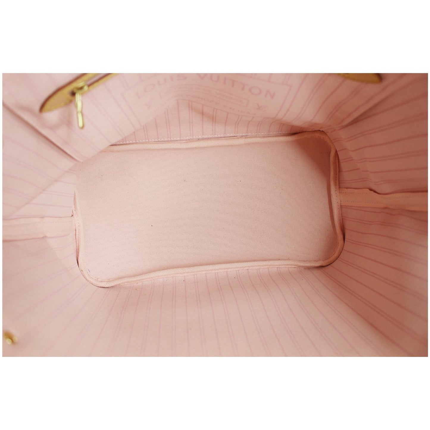 LOUIS VUITTON Neverfull MM Damier Azur Tote Shoulder Bag White