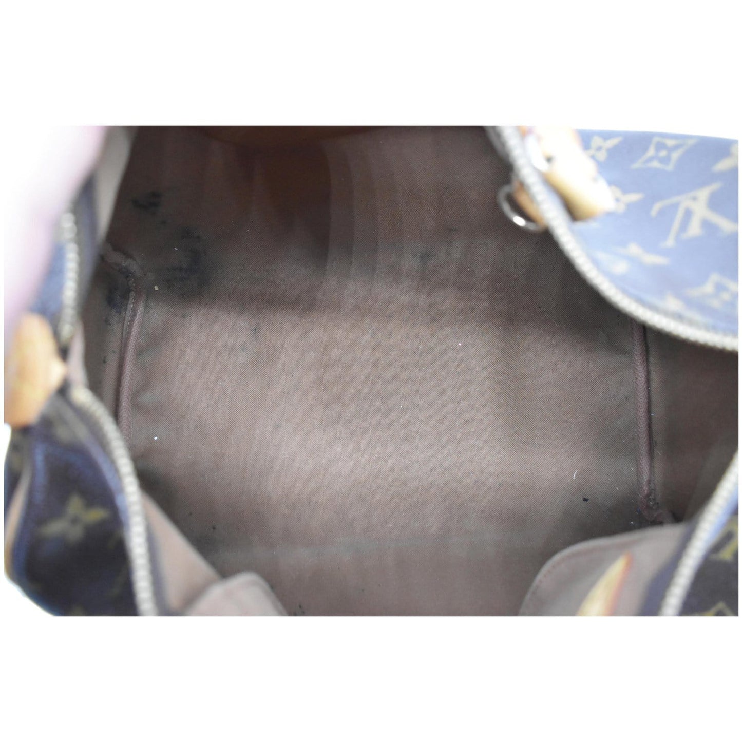 LOUIS VUITTON Speedy 30 Monogram Canvas Satchel Bag Brown