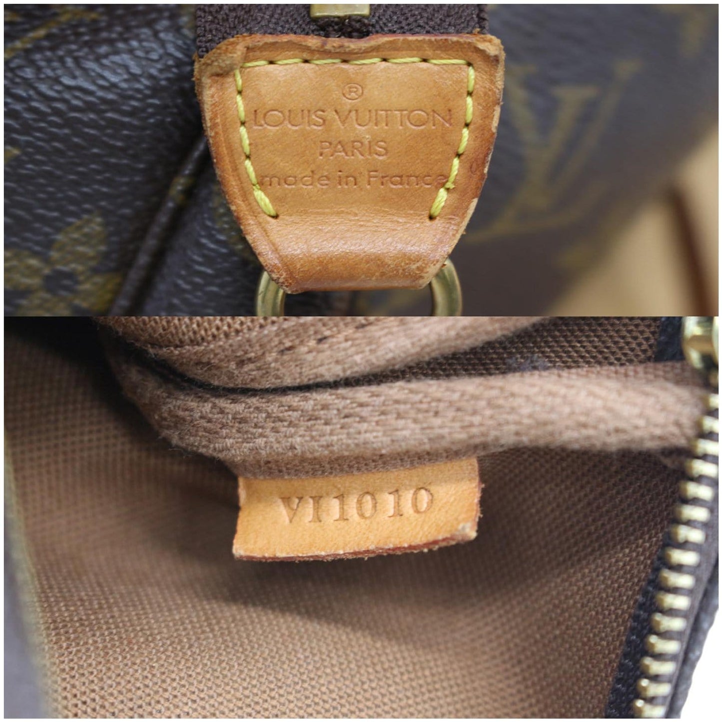 LOUIS VUITTON Pochette Accessoires Monogram Canvas Pouch  Brown
