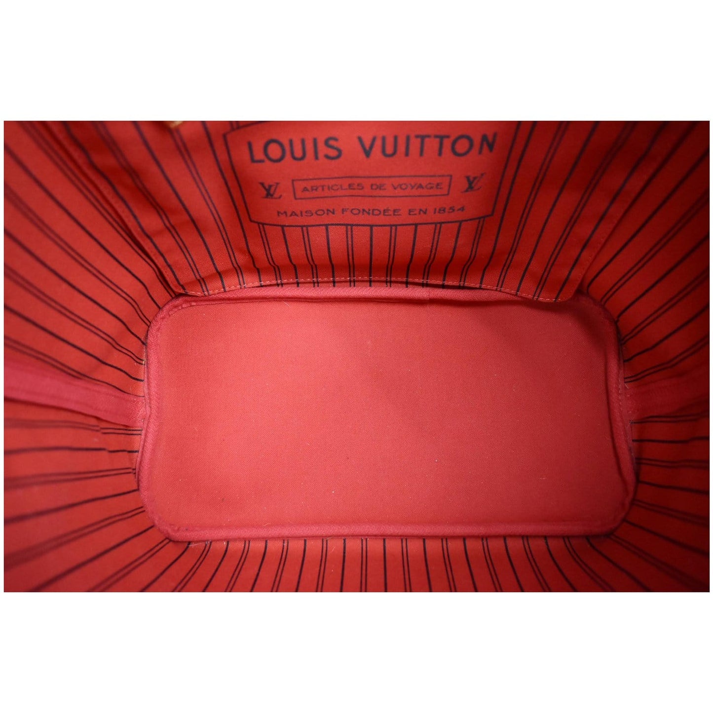 LOUIS VUITTON Neverfull MM Damier Ebene Tote Bag Brown