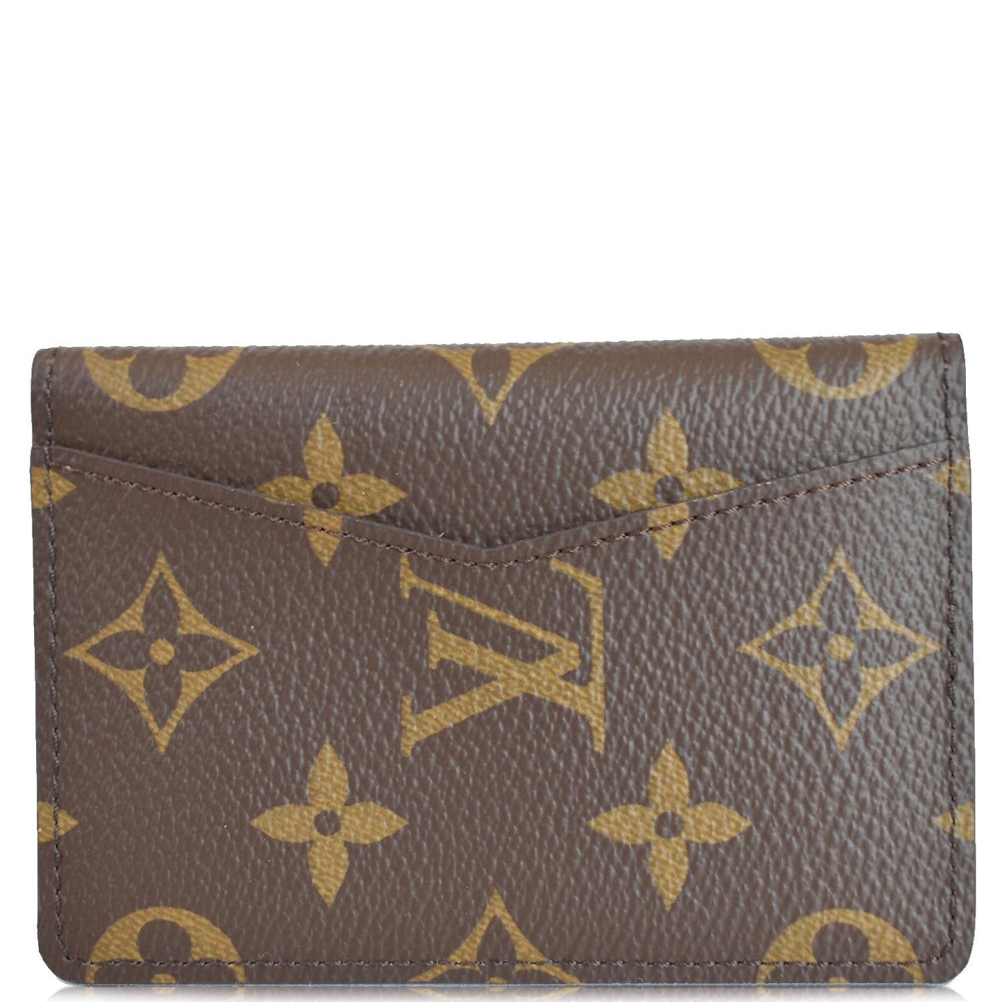 LOUIS VUITTON Pocket Organizer Monogram Canvas Wallet Brown