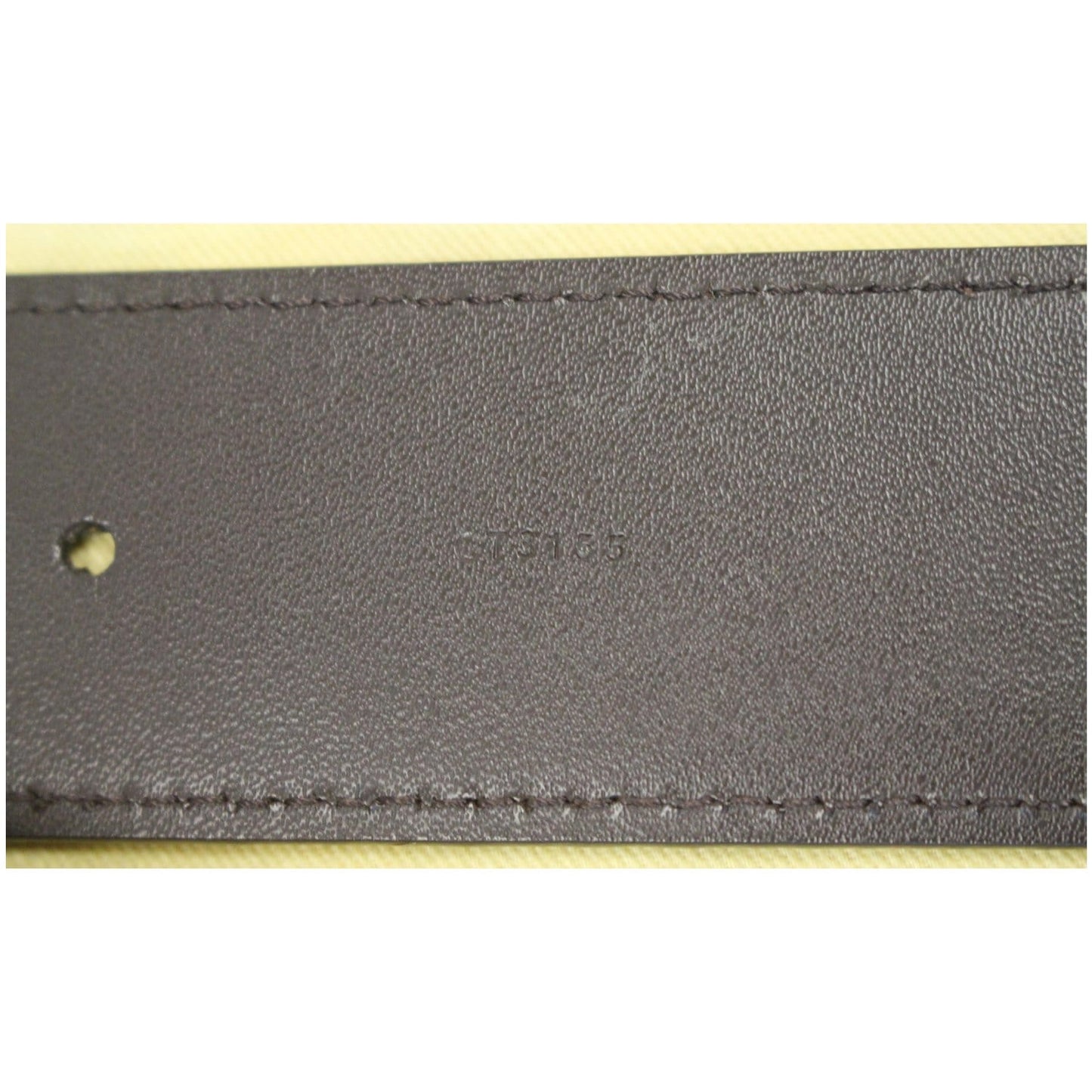 LOUIS VUITTON LV Initiales Damier Ebene Belt Brown