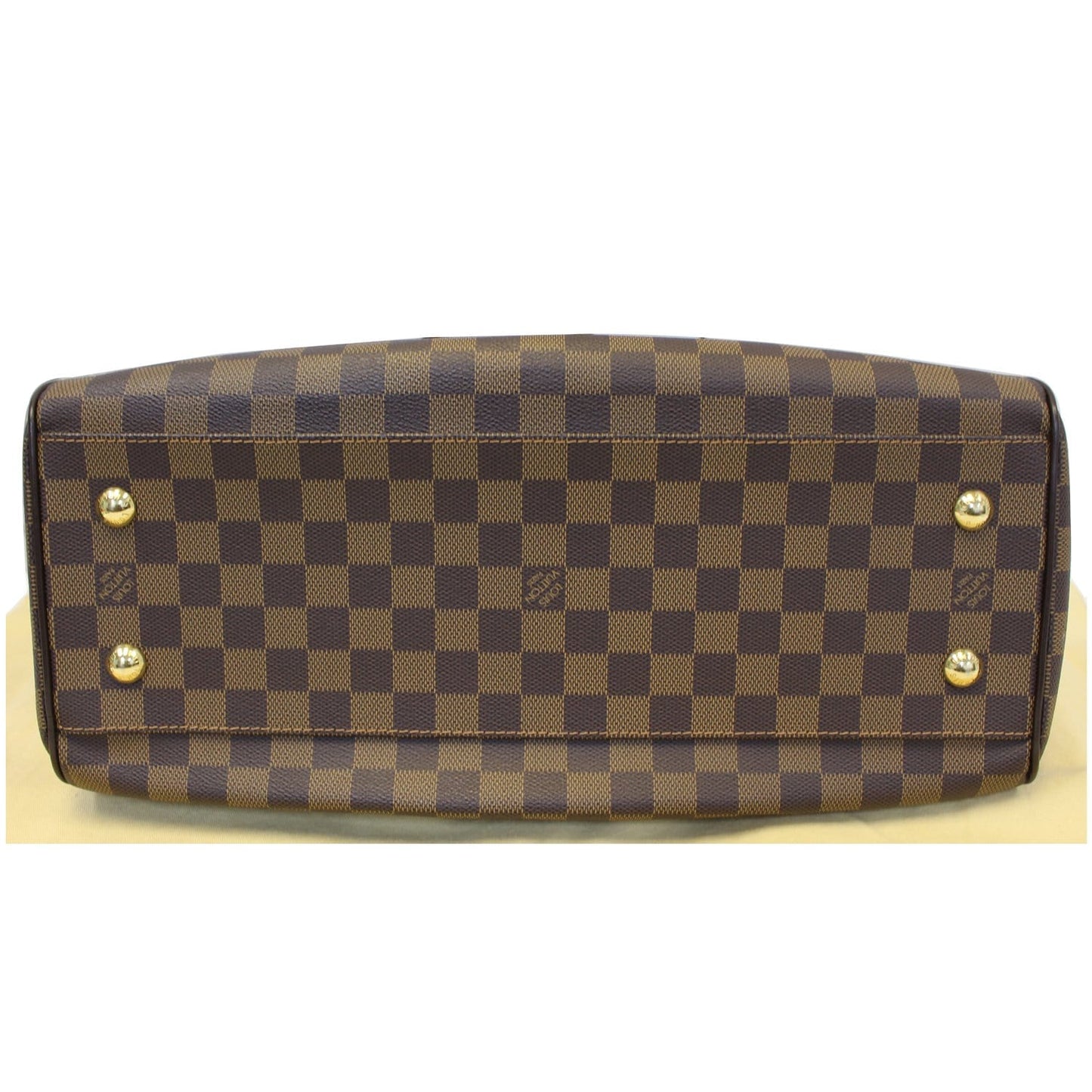 LOUIS VUITTON Trevi GM Damier Ebene 2way Shoulder Handbag Brown