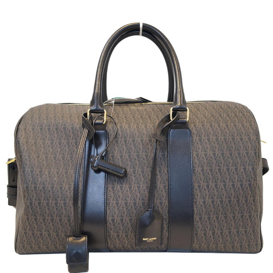 YVES SAINT LAURENT Classic Monogram Weekend/Travel Duffle Bag Dark Brown - Last Call