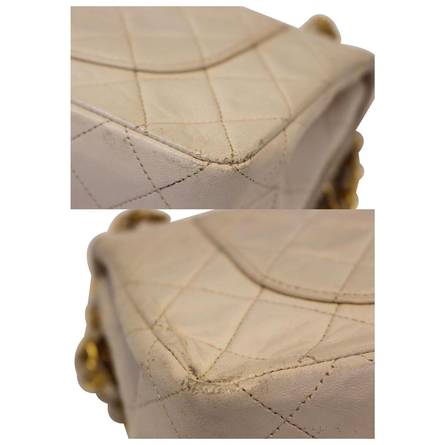 Chanel Classic Medium Double Flap Shoulder Bag Ivory