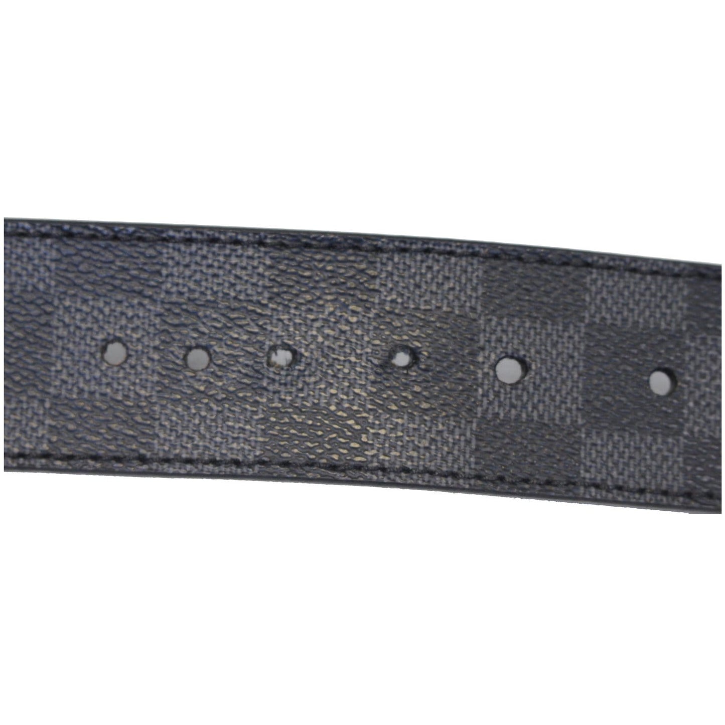 LOUIS VUITTON Damier Ebene LV Initials Belt Black