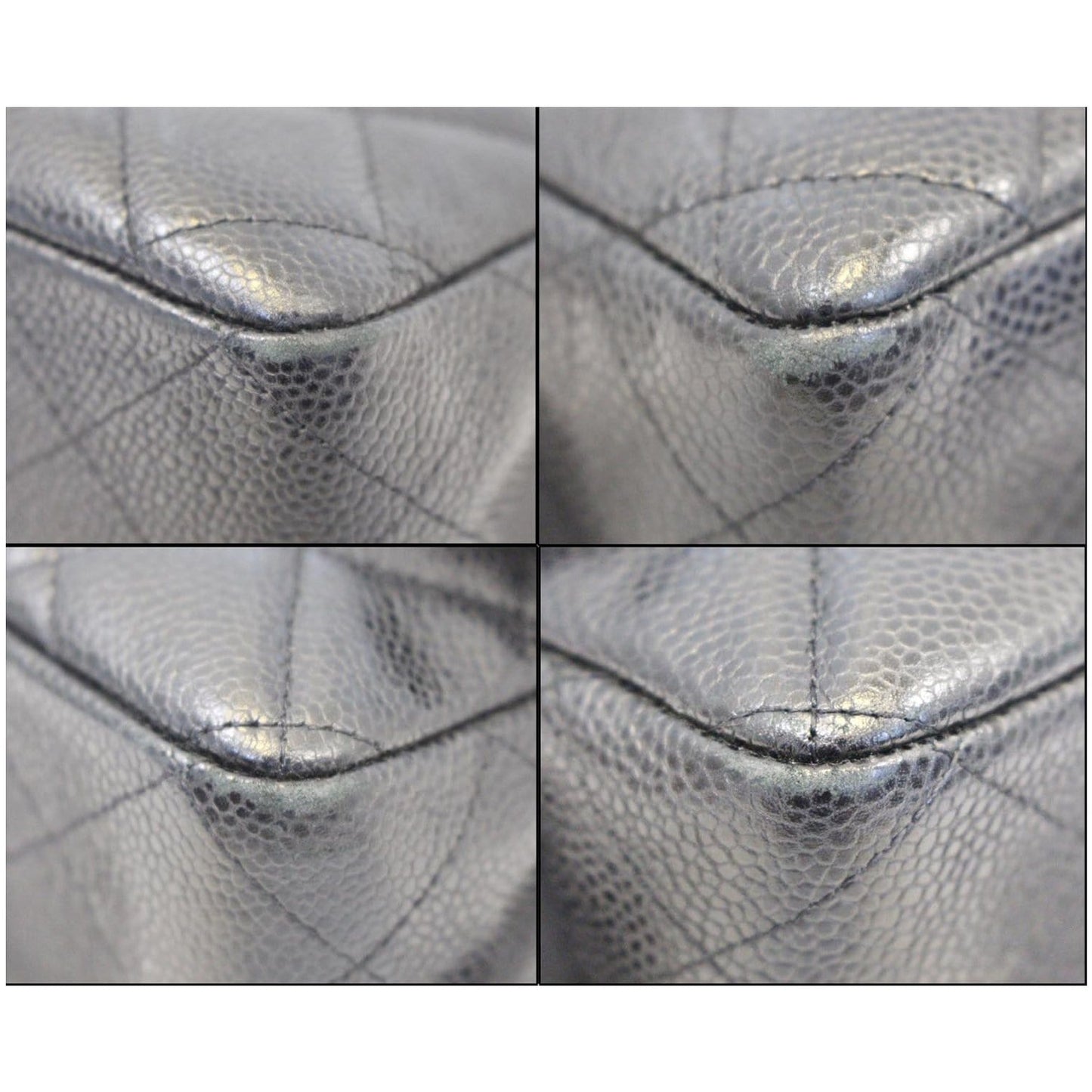 CHANEL Jumbo Classic Single Flap Caviar Leather Shoulder Bag Black