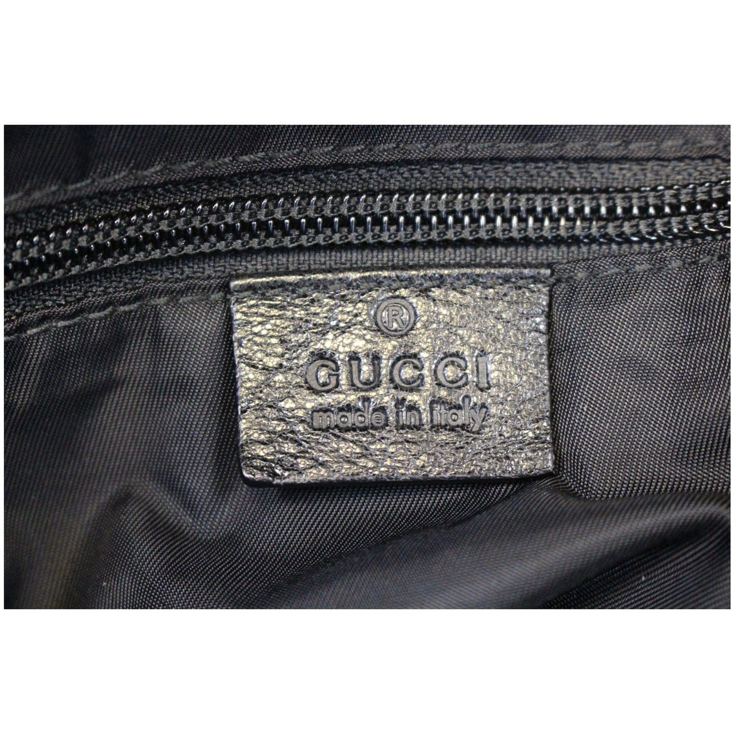 GUCCI Black Leather Signature Extra Large Tote Bag 189680
