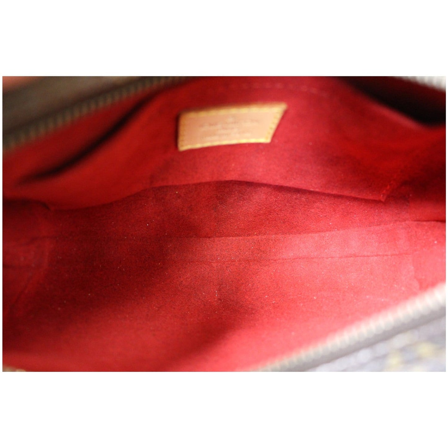 LOUIS VUITTON Croissant PM Monogram Canvas Shoulder Bag Brown