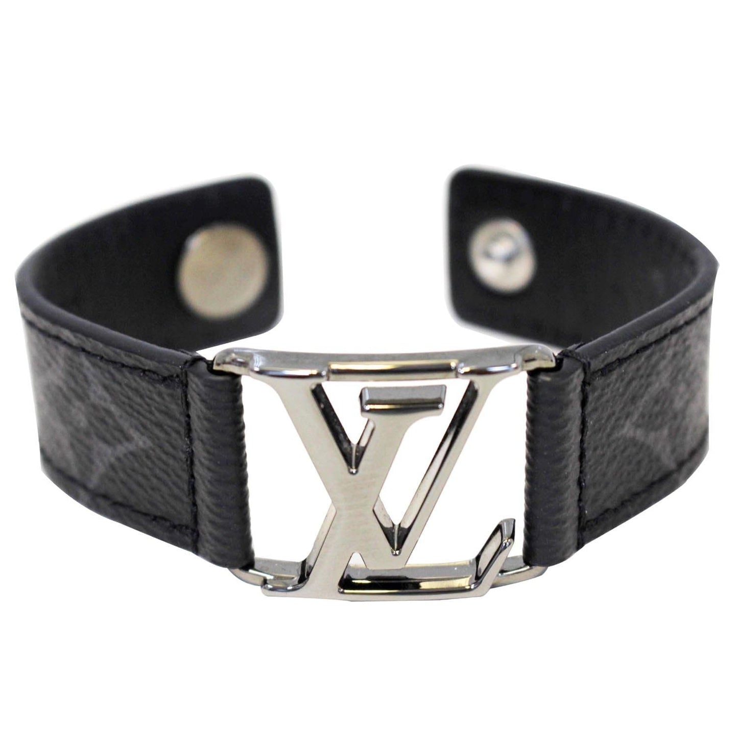 LOUIS VUITTON Hockenheim Monogram Eclipse Bracelet 19
