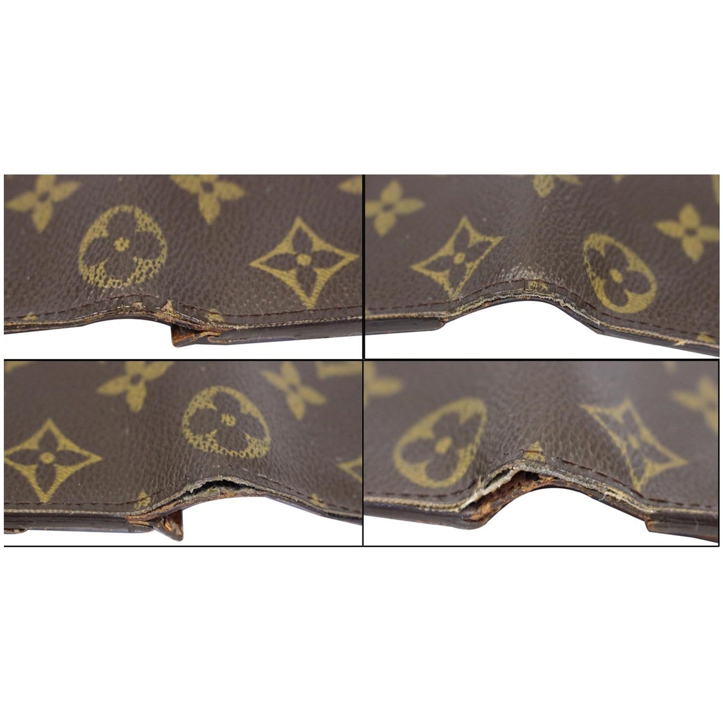 LOUIS VUITTON Alexandra Monogram Canvas Long Wallet Brown