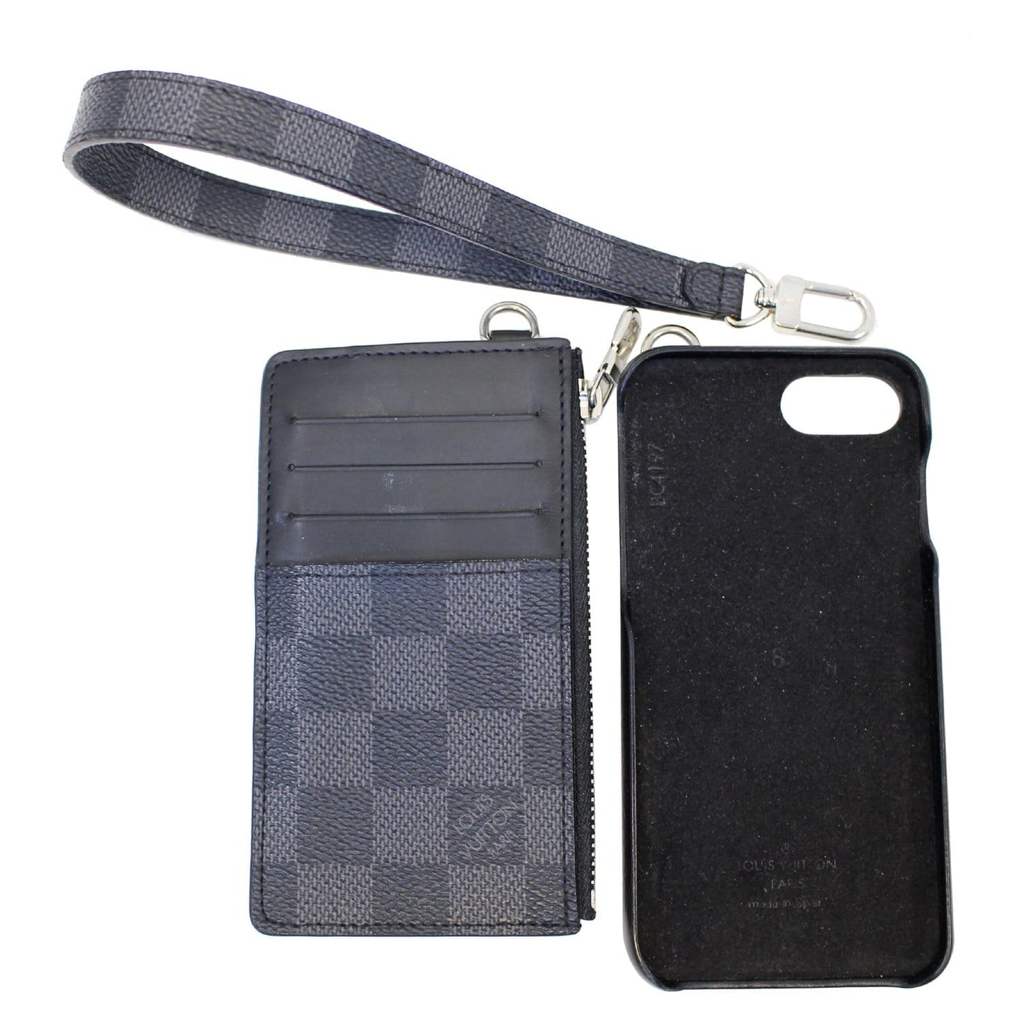 Louis Vuitton Damier Graphite Playphone Iphone 8 Cover w/ Coin Case - Last Call