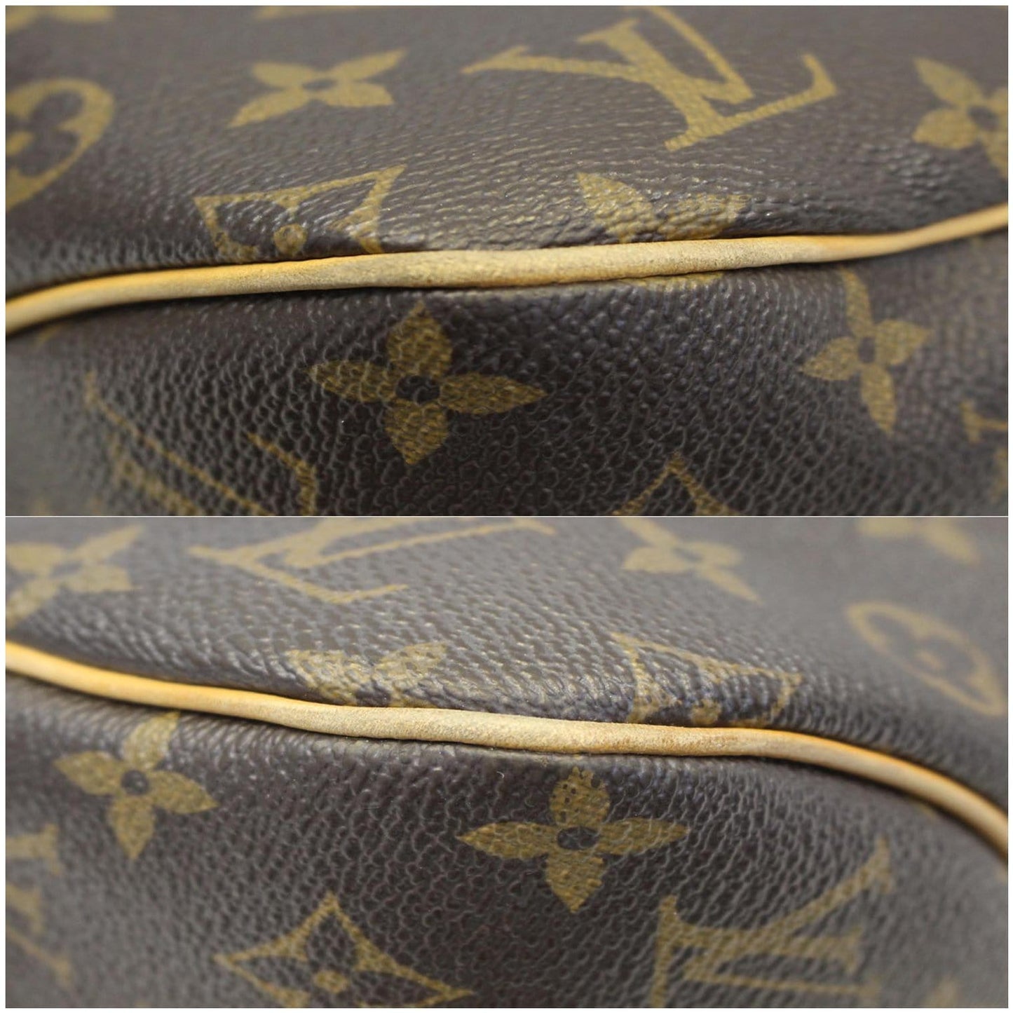 LOUIS VUITTON Delightful MM Monogram Canvas Shoulder Bag Brown