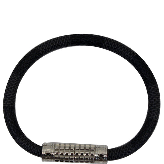 LOUIS VUITTON Digit Damier Graphite Bracelet Black