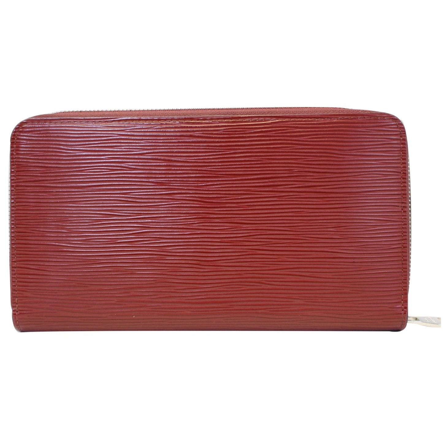 LOUIS VUITTON Zippy Organizer Epi Leather Wallet Red