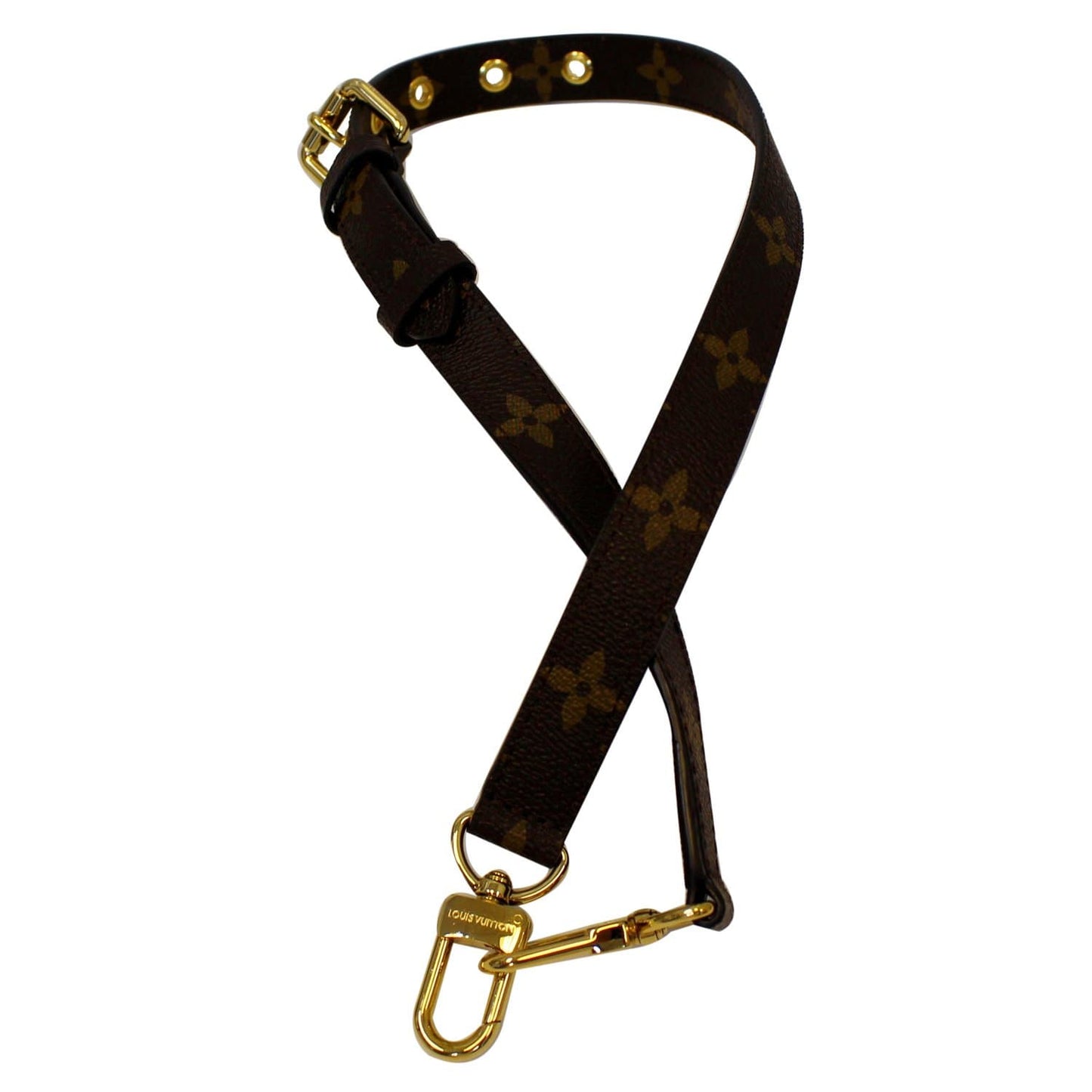 LOUIS VUITTON Monogram Canvas Shoulder Strap Brown for Metis