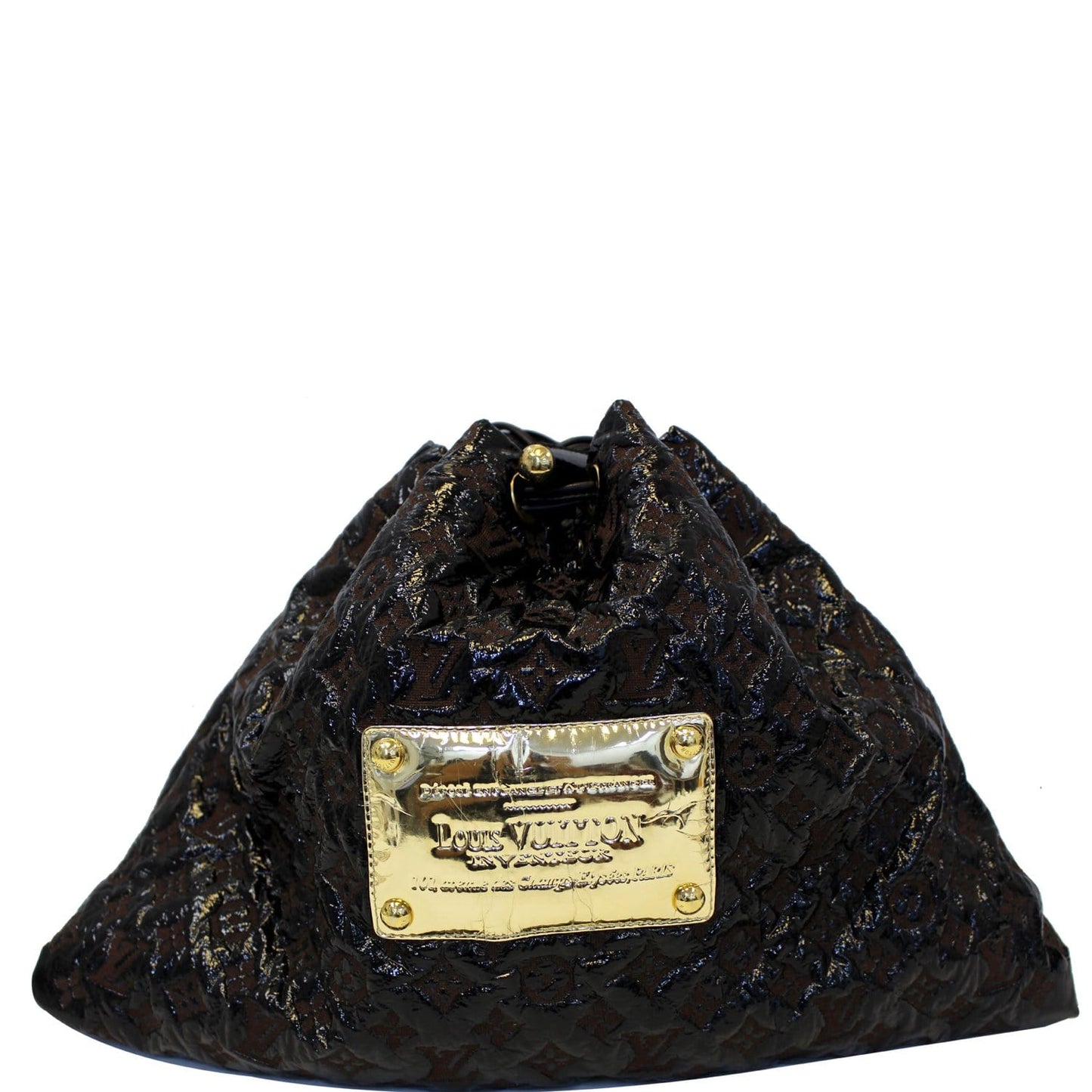 LOUIS VUITTON Squishy Monogram Vinyl Tote Bag Black