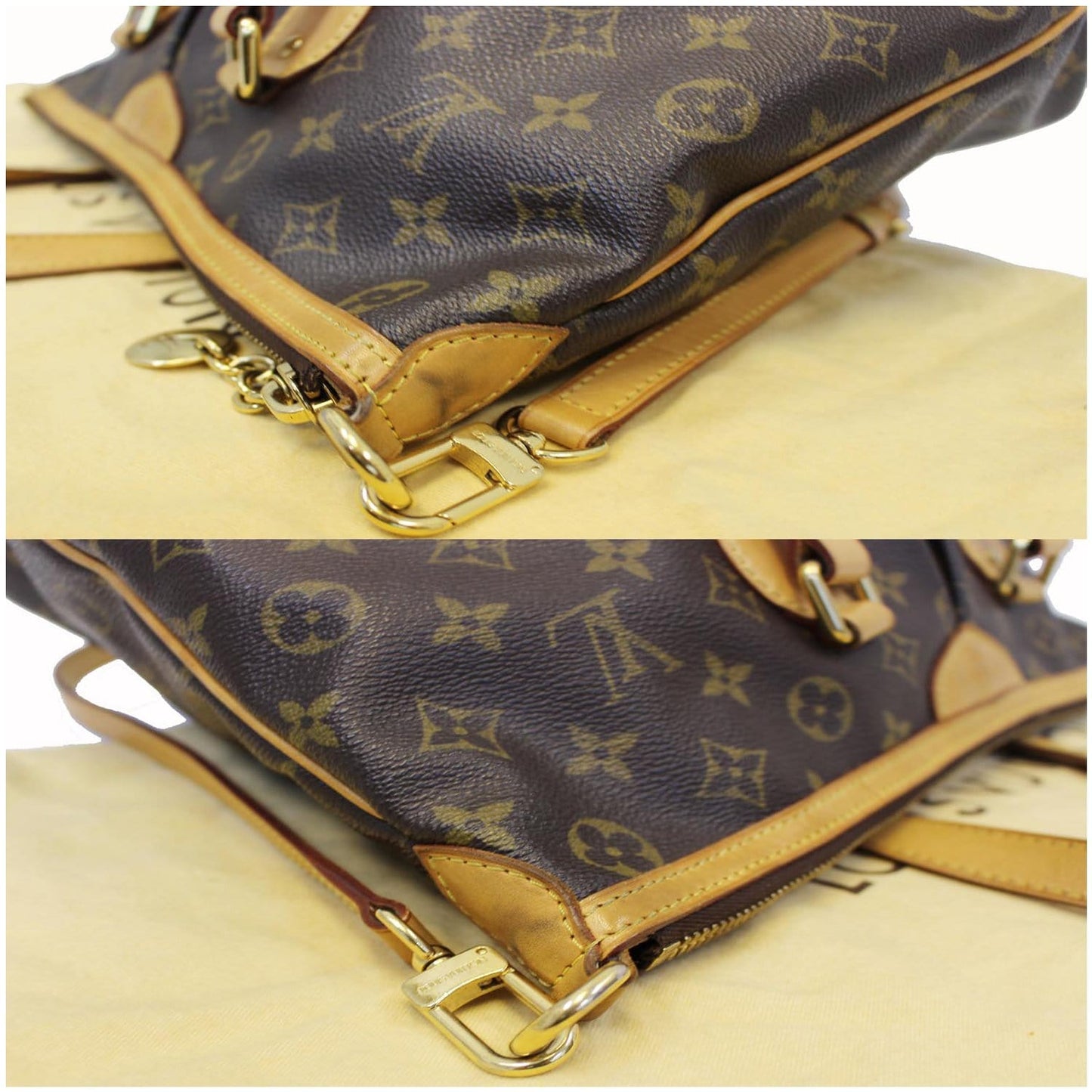 LOUIS VUITTON Palermo PM Monogram Canvas Shoulder Bag Brown