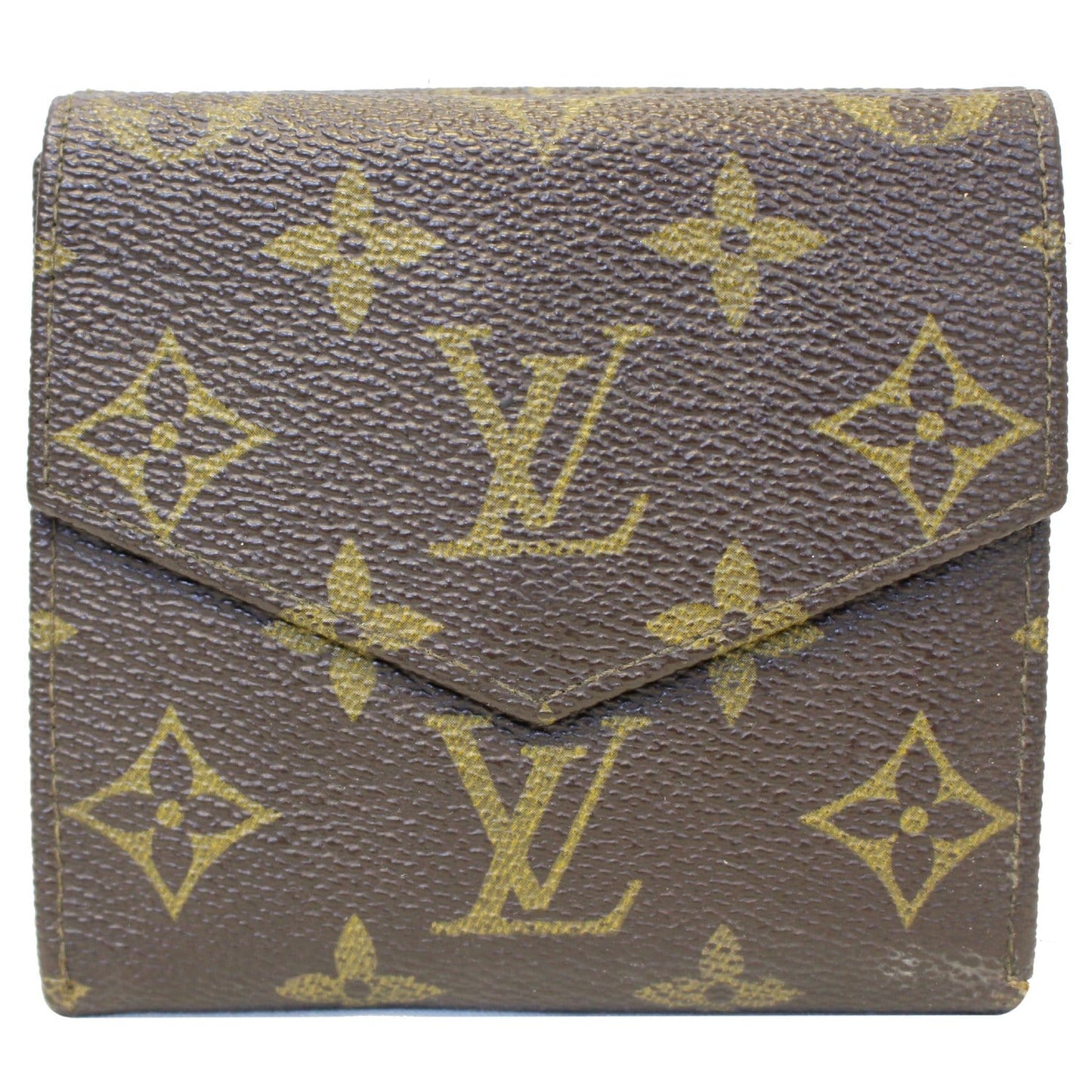LOUIS VUITTON Monogram canvas Vintage Flap Wallet Brown
