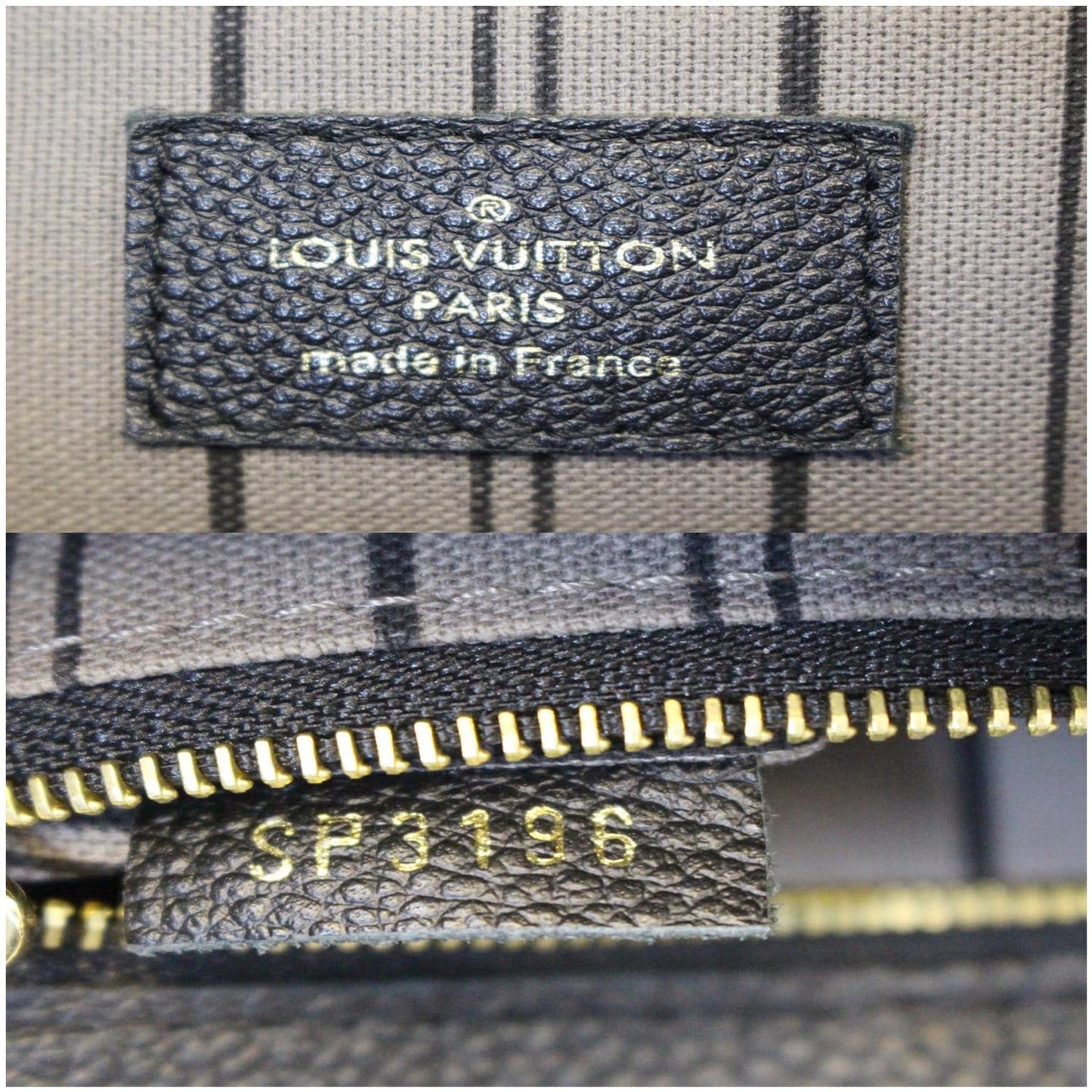 LOUIS VUITTON Spontini Empreinte Leather Shoulder Bag Black
