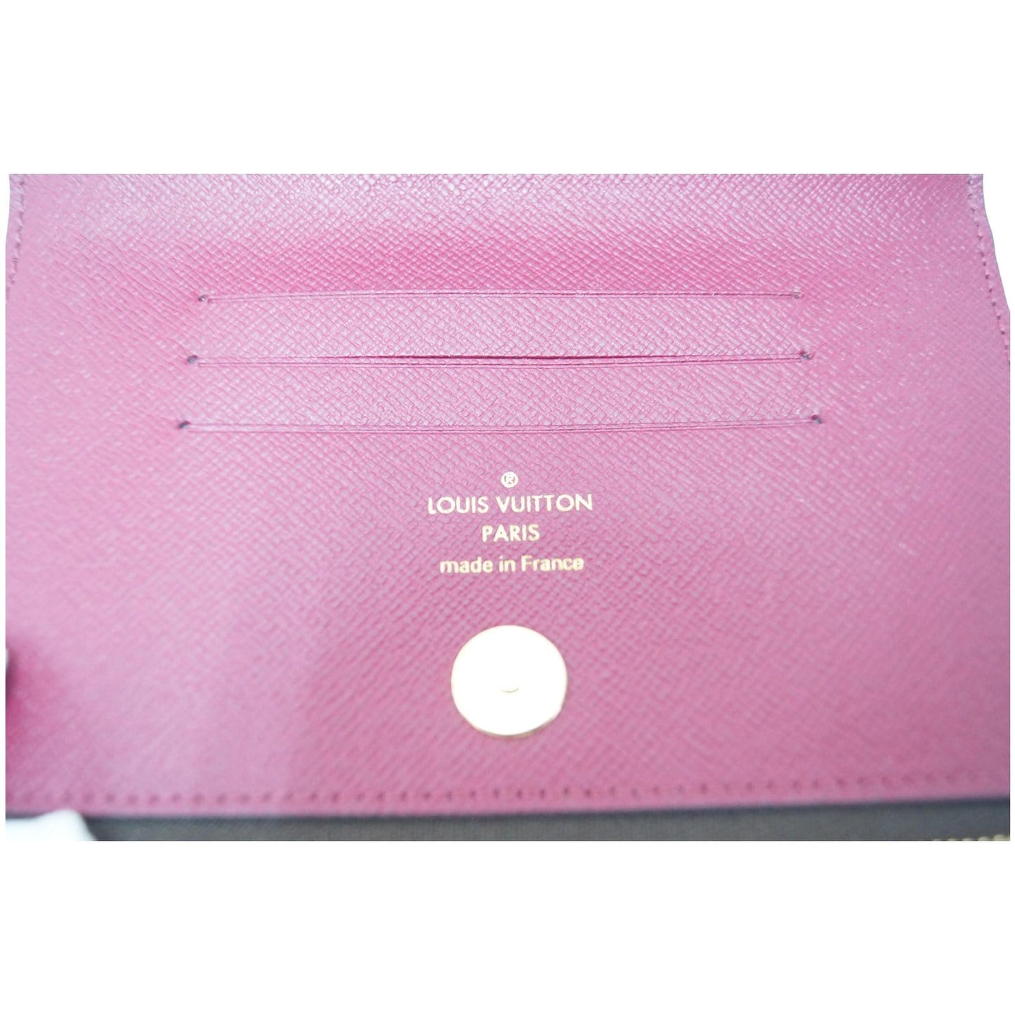 LOUIS VUITTON Adele Monogram Canvas Compact Wallet Brown