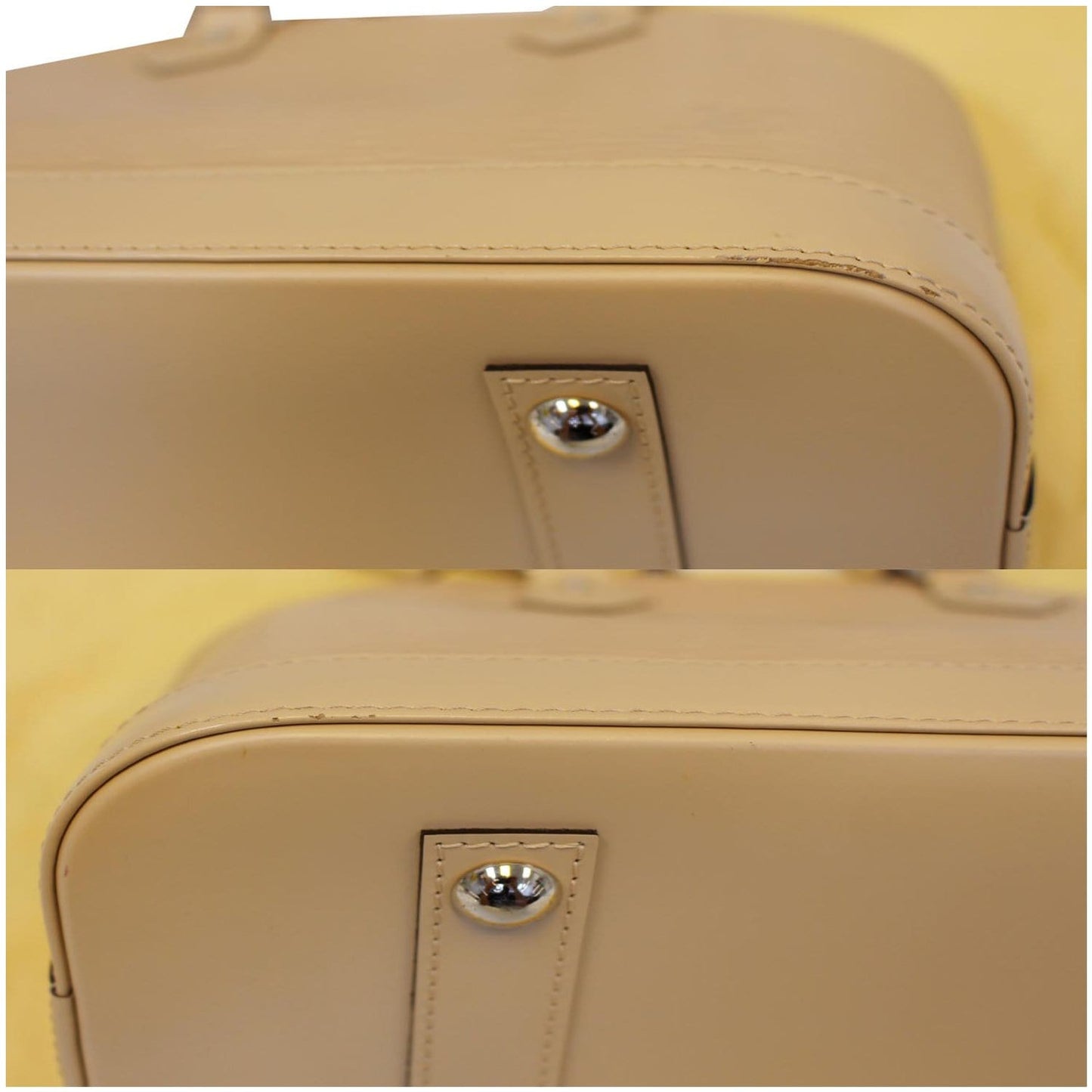 Louis Vuitton Alma Epi Leather Satchel Bag Beige - 25% OFF
