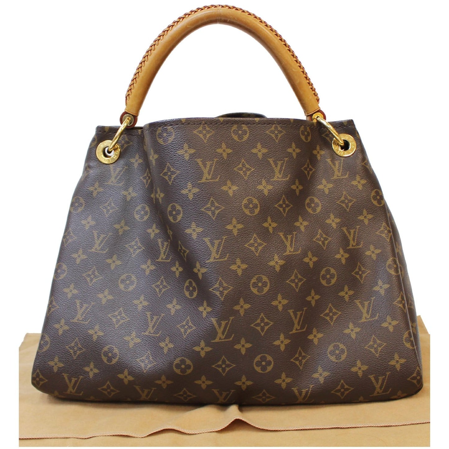 LOUIS VUITTON Artsy MM Monogram Canvas Shoulder Bag Brown