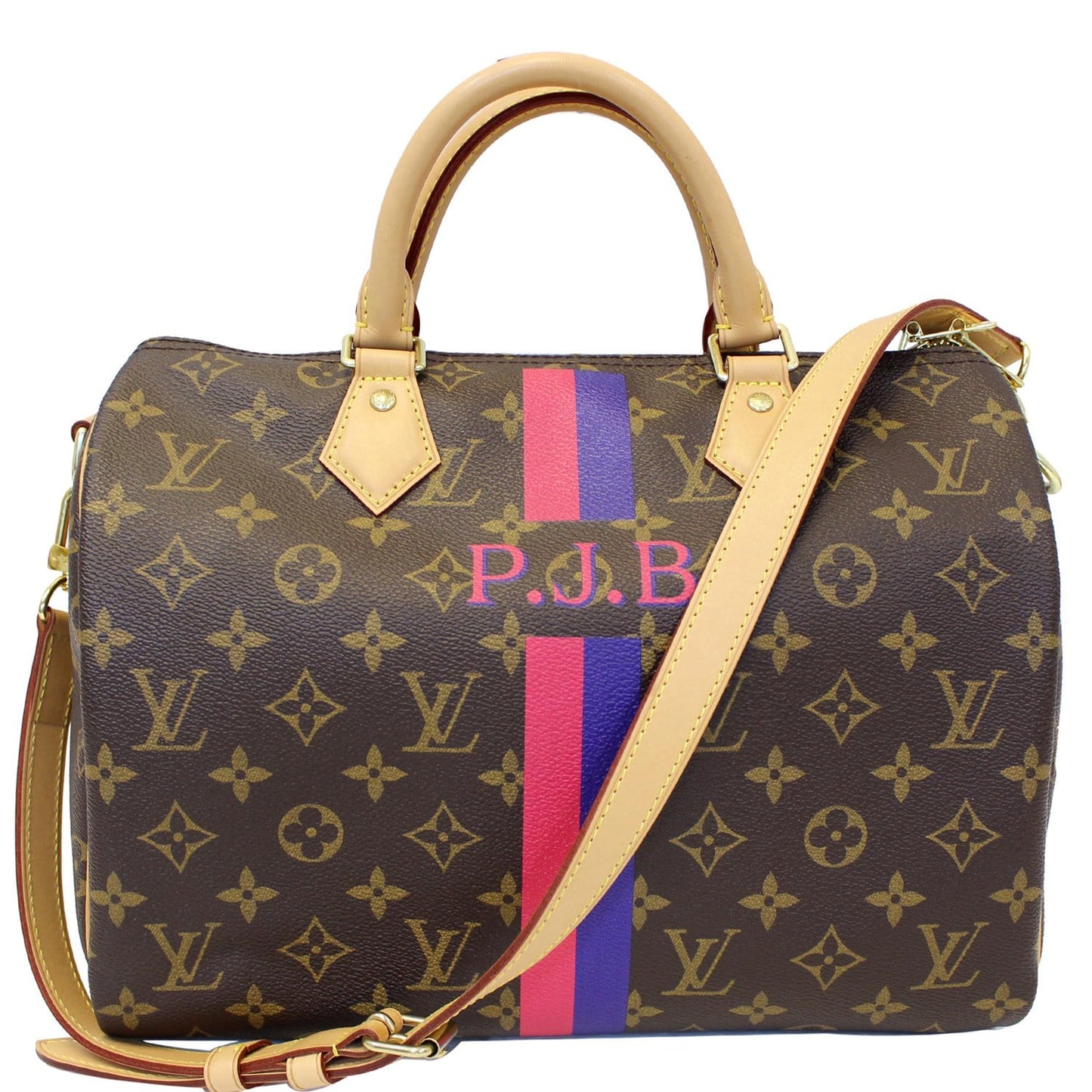 Louis Vuitton Speedy 30 Mon Bandouliere Monogram Canvas Shoulder Bag Brown