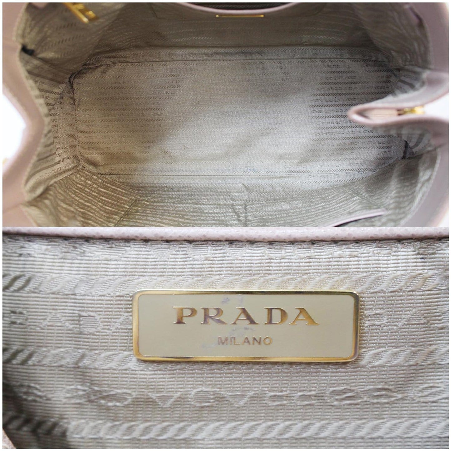 PRADA Lux Saffiano Leather Tote Tote Bag Light  Pink