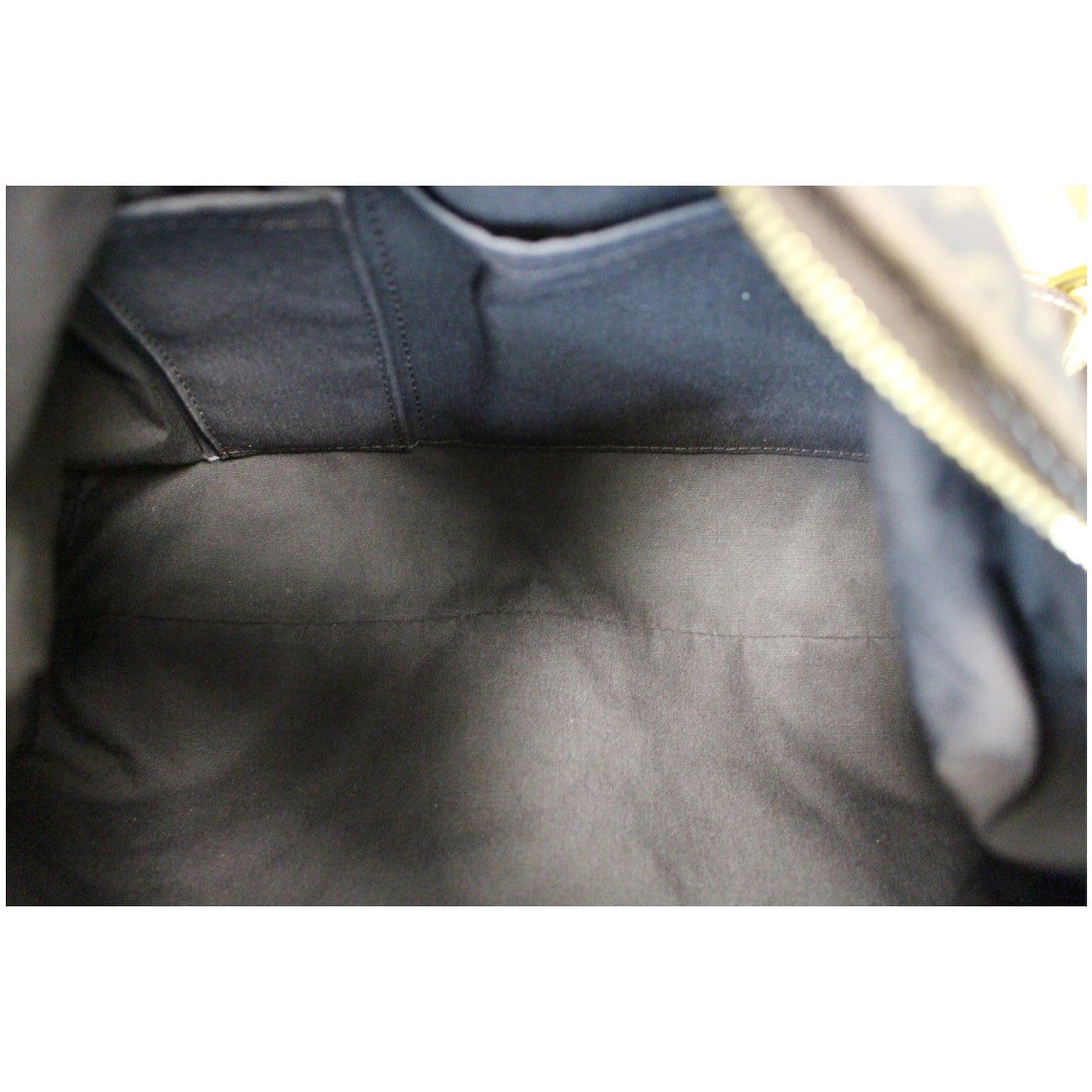 LOUIS VUITTON Manon MM Mini Lin Monogram Hobo Bag Black