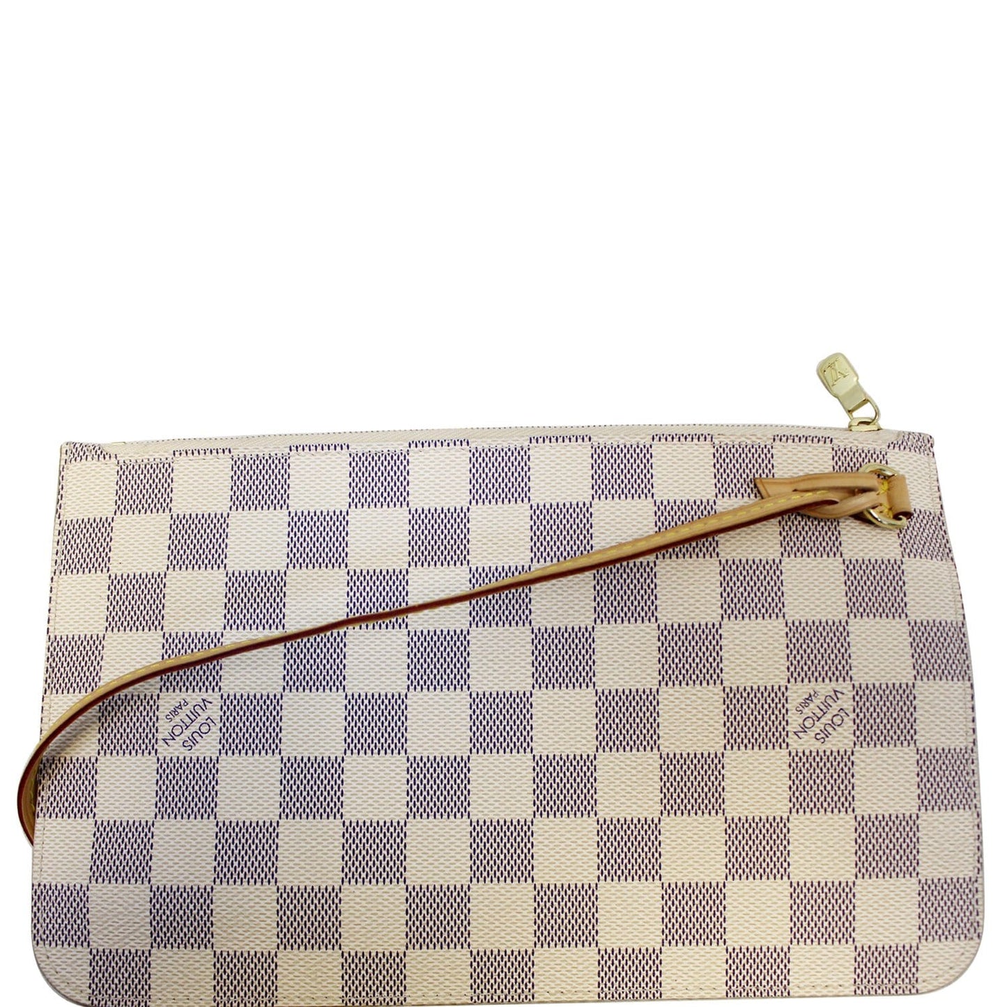 LOUIS VUITTON Pochette Wristlet Pouch Damier Azur Neverfull