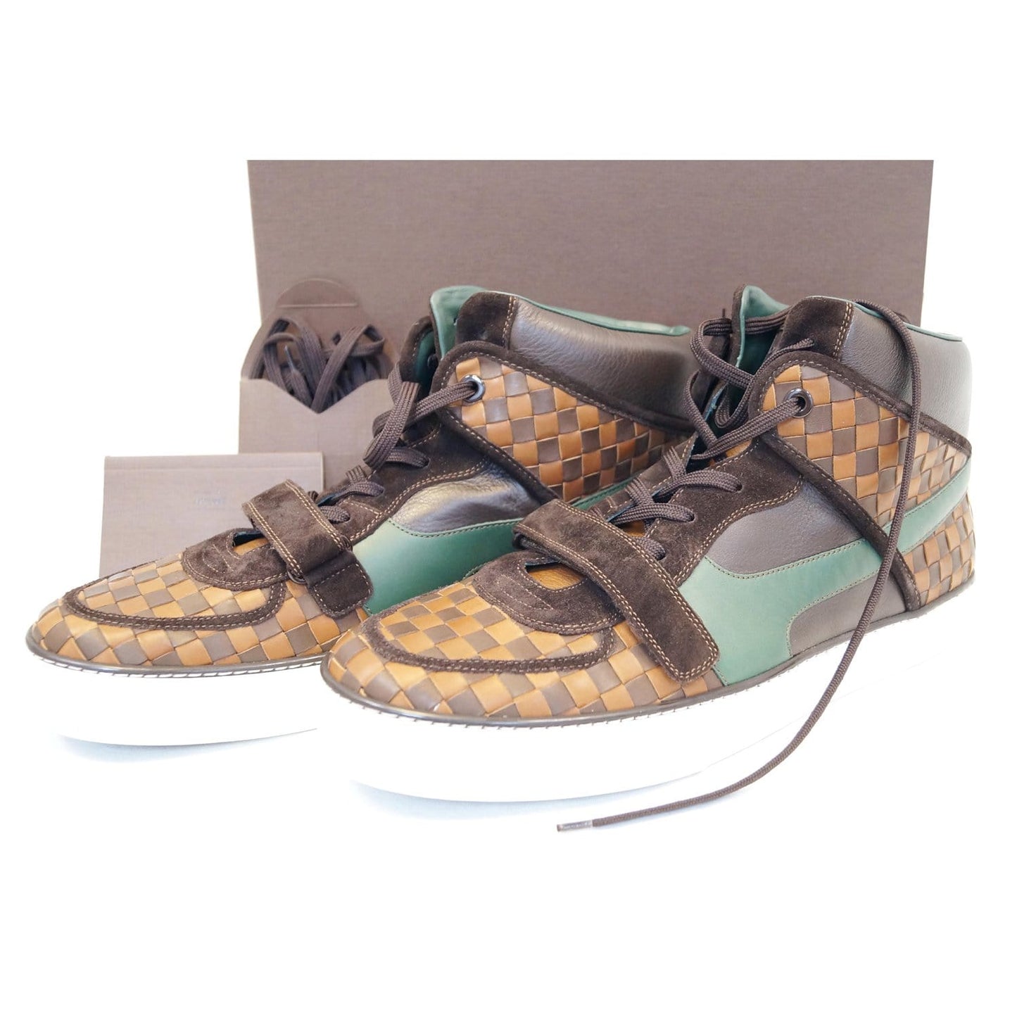 LOUIS VUITTON Tower Hightop Damier Ebene Sneakers Brown Size 11