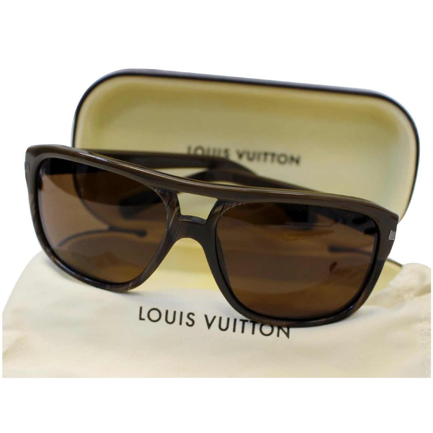 LOUIS VUITTON Possession Pilote Sunglasses Brown Z0315W