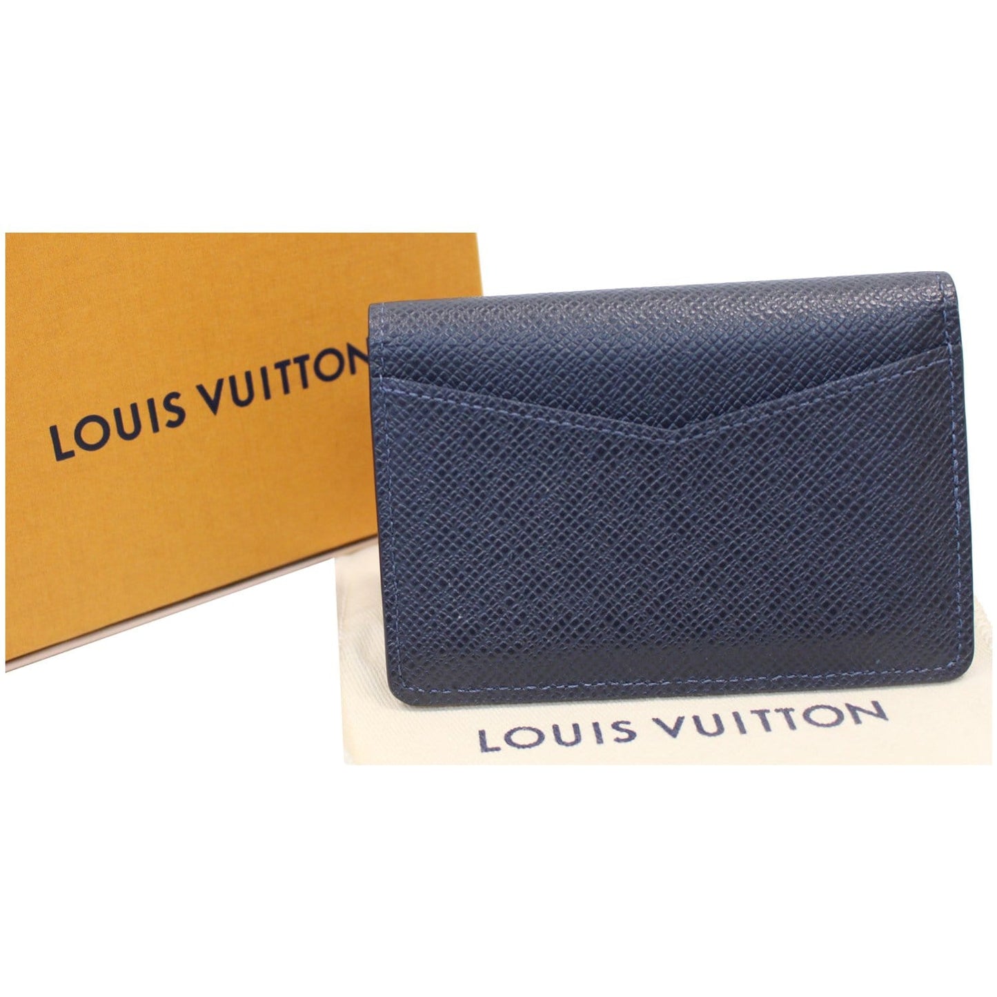 LOUIS VUITTON Organizer Card Case Holder Taiga Wallet Black