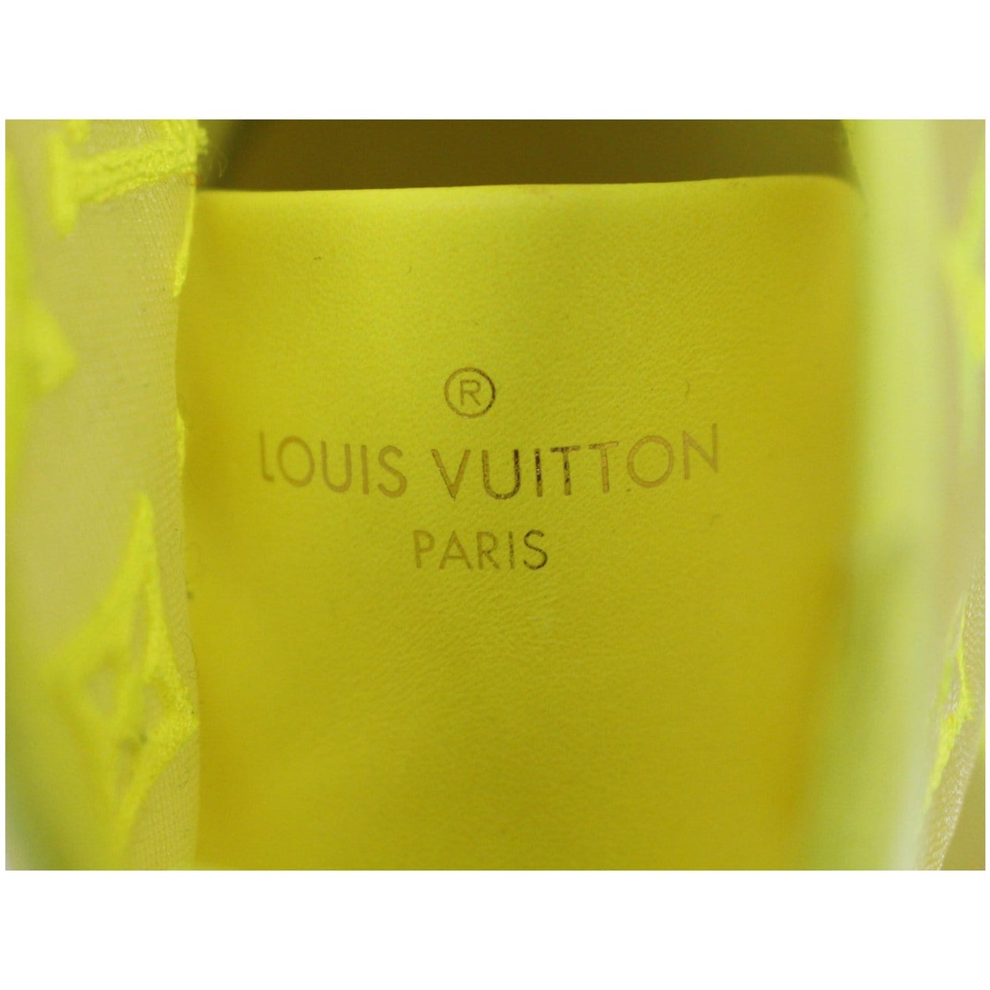LOUIS VUITTON Tattoo Monogram High Top Sneaker Boot Yellow