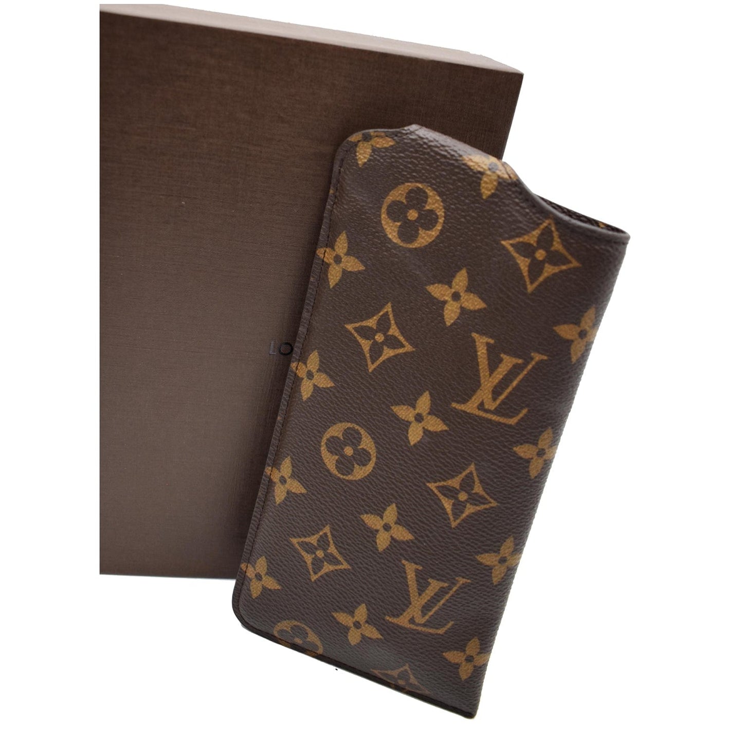 LOUIS VUITTON GM Monogram Canvas Glasses Case Brown