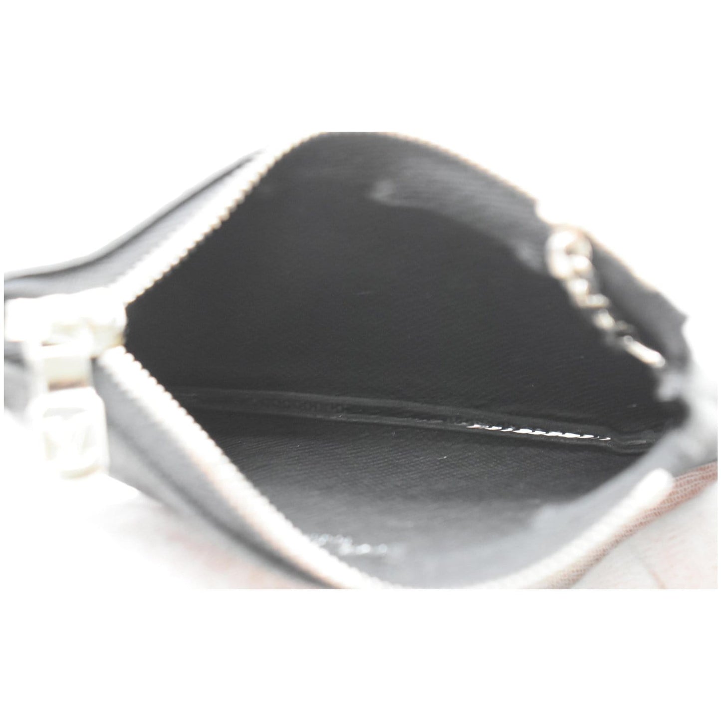 LOUIS VUITTON Pochette Key Cles Damier Graphite Coin Case Black