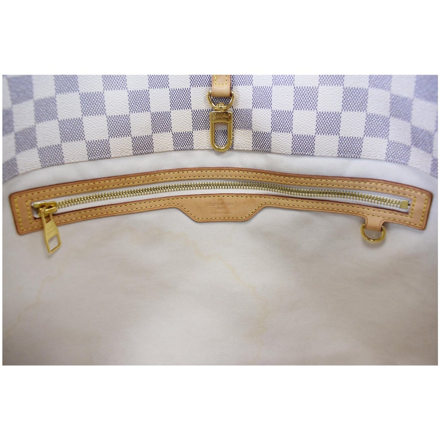 LOUIS VUITTON Beach Cabas GM Damier Azur Shoulder Bag White