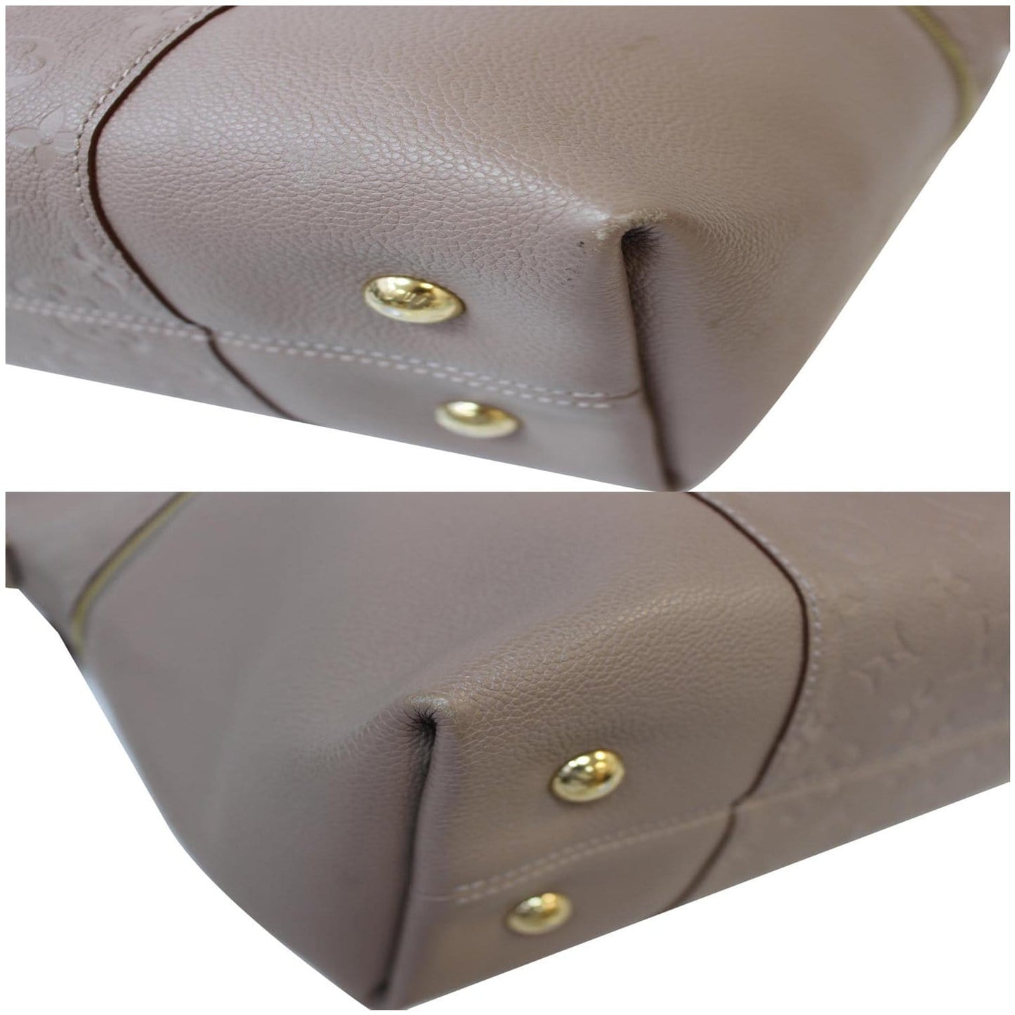 LOUIS VUITTON Melie Empreinte Leather Hobo Bag Beige