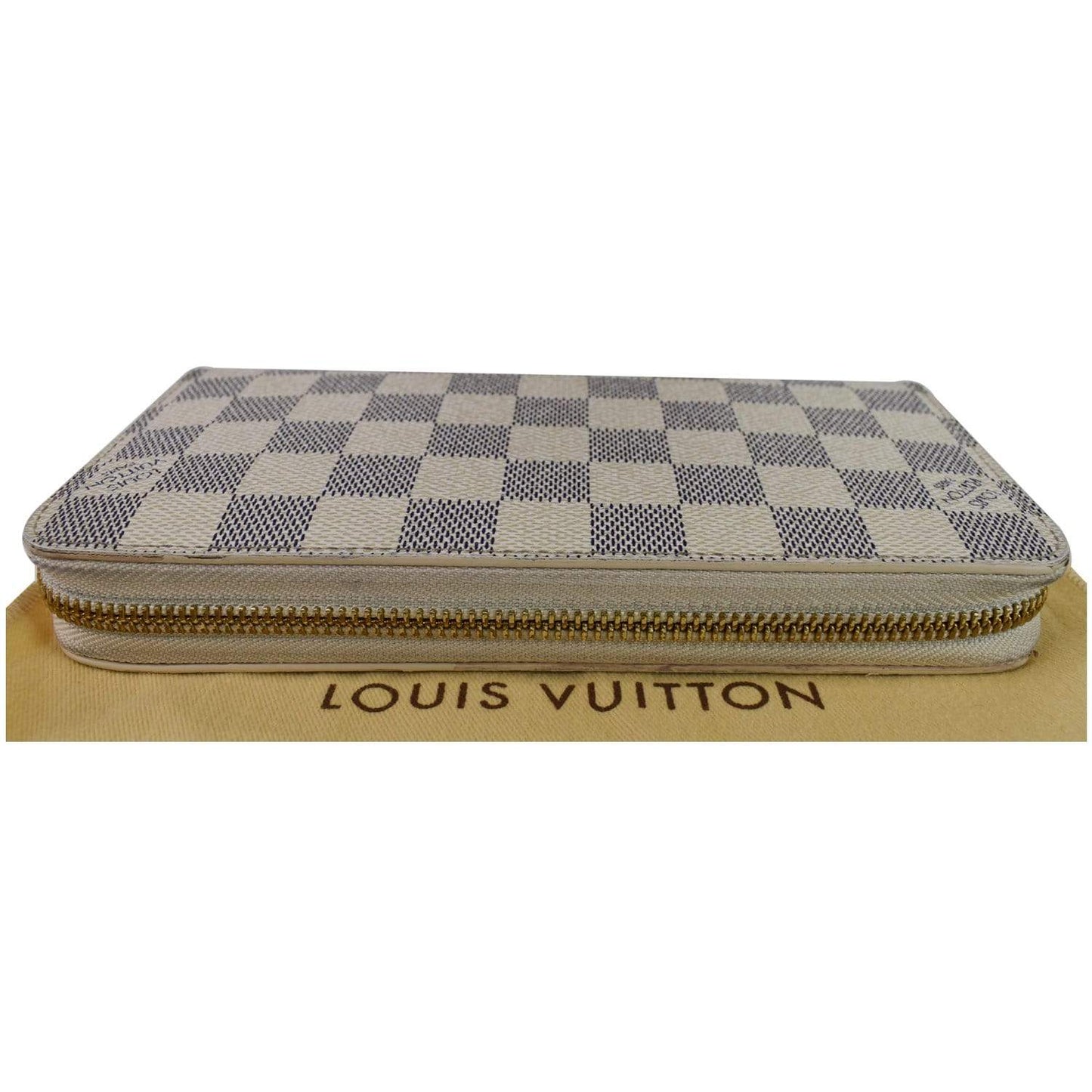LOUIS VUITTON Damier Azur Zippy Long Wallet White - 15% OFF