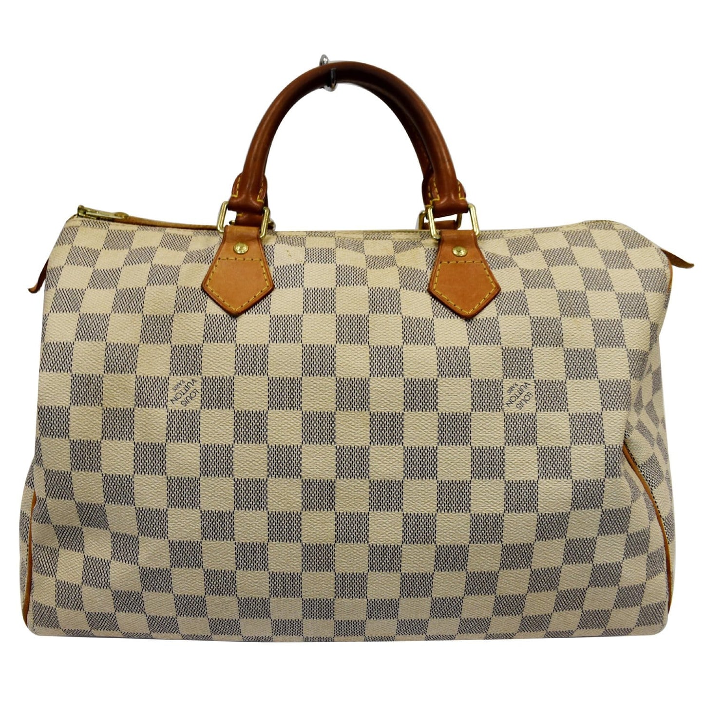 LOUIS VUITTON Speedy 35 Damier Azur Satchel Bag White
