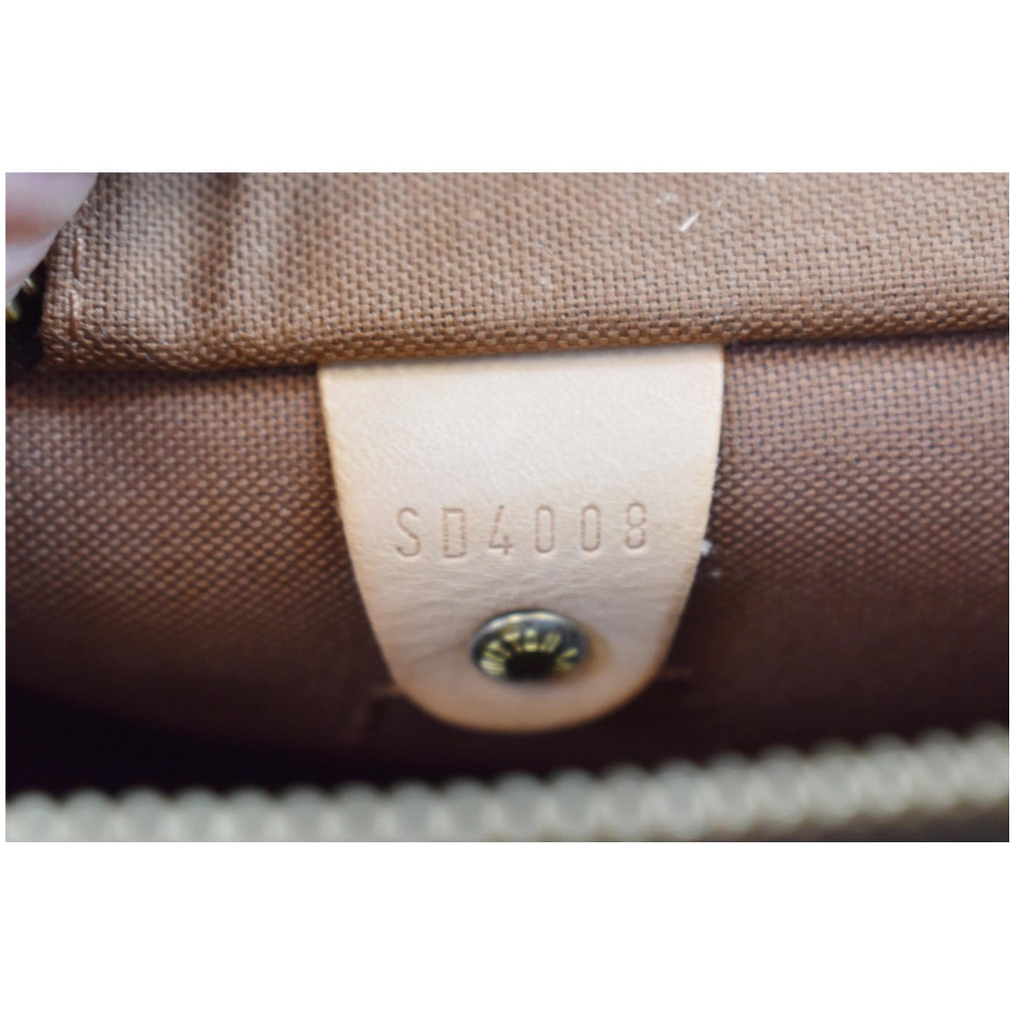 LOUIS VUITTON Speedy 30 Monogram Canvas Satchel Bag Brown
